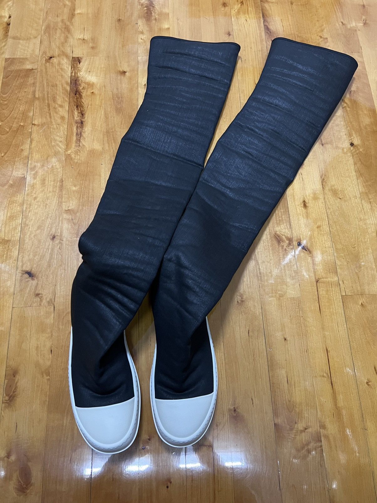 Rick Owens Drkshdw Rick owens waxed thigh high stocking ramones Size US 6.5 / IT 36.5 - 1 Thumbnail
