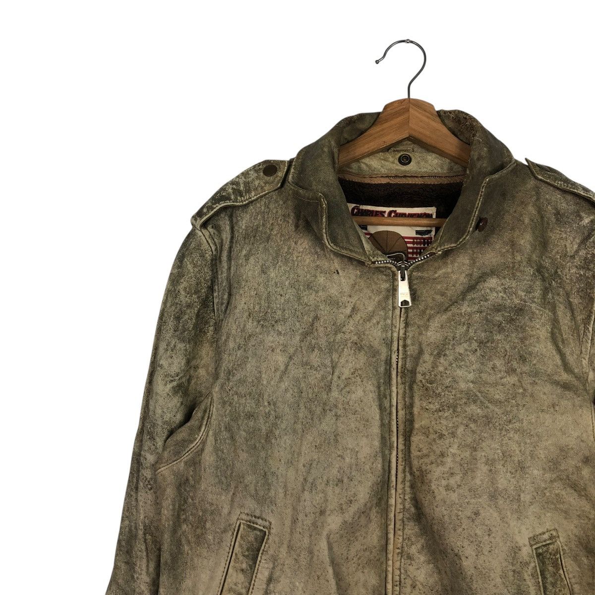 Japanese Brand 🔥VINTAGE BIKER LEATHER JACKET CHARLES CHEVIGNON PARIS Size US M / EU 48-50 / 2 - 9 Thumbnail