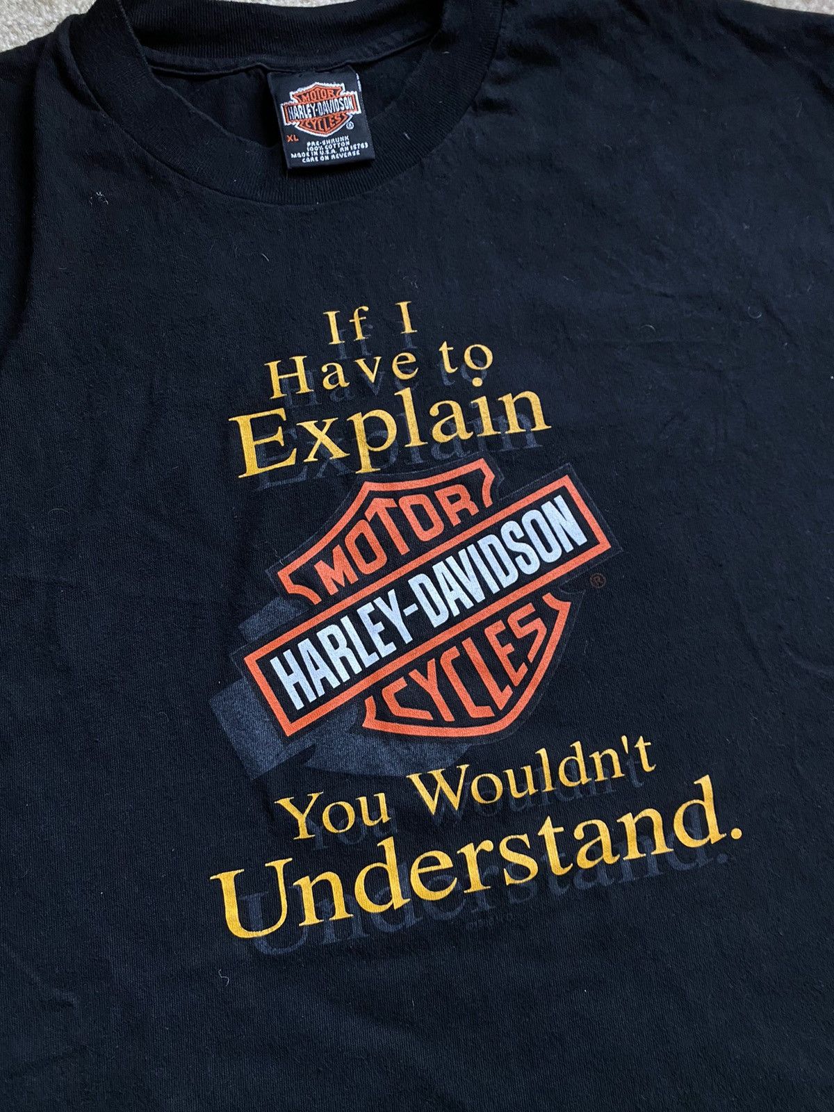 Harley Davidson × Vintage Vintage Harley Davidson 1990s If I have to explain Hawaii Size US XL / EU 56 / 4 - 3 Thumbnail