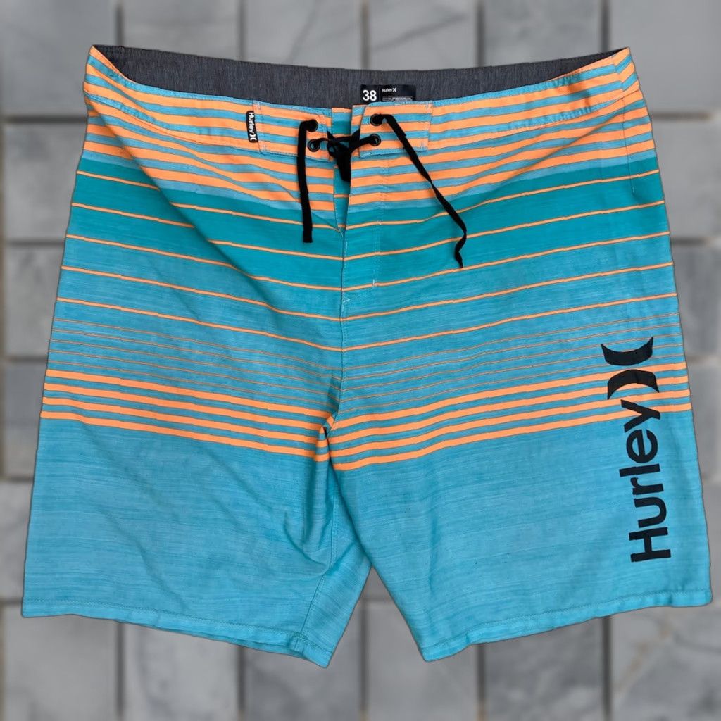 Hurley Hurley Phantom Board Shorts Men Turquoise 38 Poly Logo Surf Beach Sun 90s Band City Modern Logo Pockets Lightweight Slimming Size US 38 / EU 54 - 1 Thumbnail