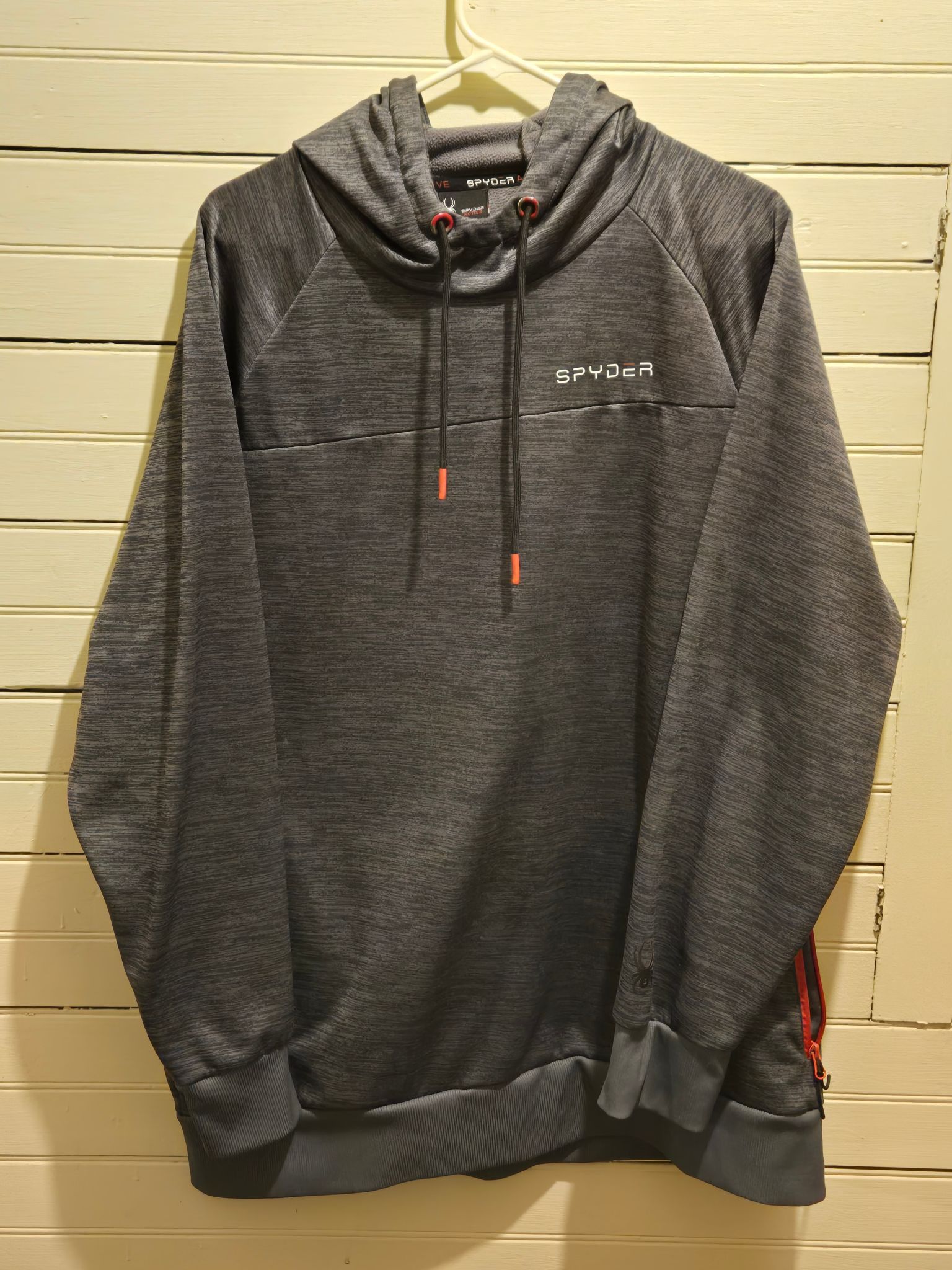 Spyder Spyder Mens XL Hoodie Pullover Gray Active Drawstring Size US XL / EU 56 / 4 - 1 Thumbnail