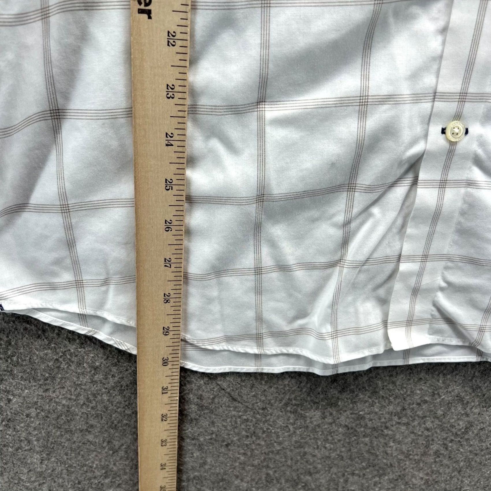 Banana Republic Banana Republic Shirt Men Medium White Glen Check Button Down Stretch Camden Size US M / EU 48-50 / 2 - 6 Thumbnail