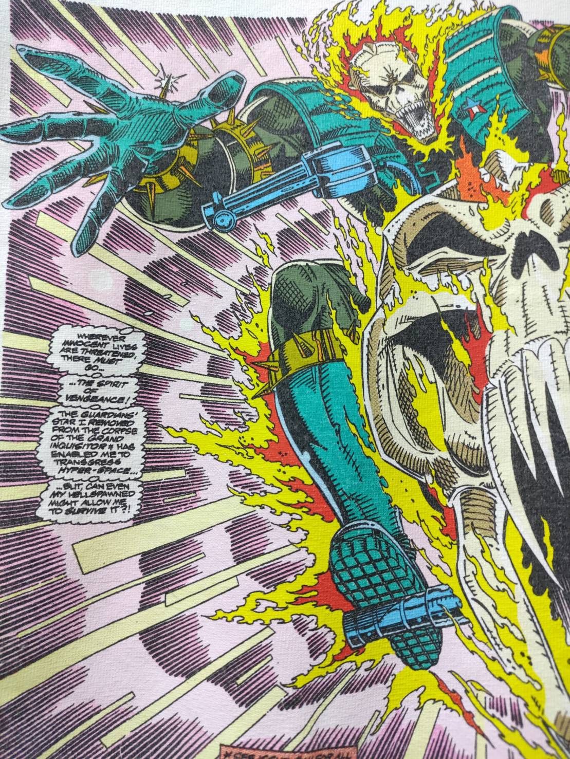 DC Comics Marvel Celebrating 80 Years x Neff " Ghost Rider " T-Shirt Size US XL / EU 56 / 4 - 3 Thumbnail