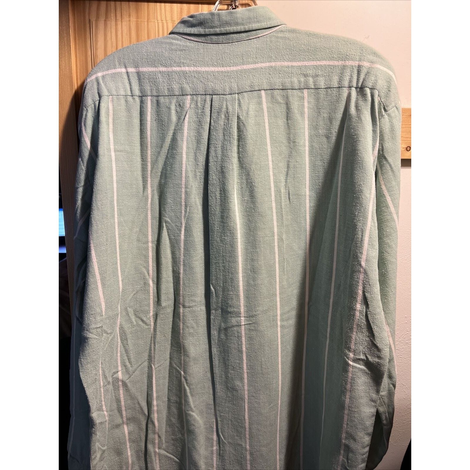 Other Kenny Rogers Vintage Mens XLT Green Striped LS Cotton Shirt Size US XL / EU 56 / 4 - 8 Thumbnail