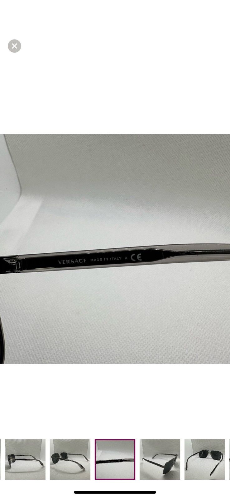 Versace Versace Aviator Sunglasses with Case - Model 2174 Size ONE SIZE - 6 Thumbnail