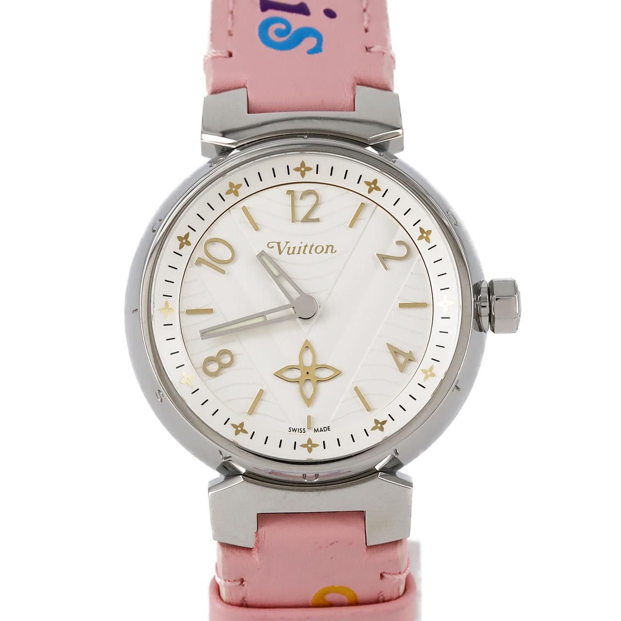 Louis Vuitton Louis Vuitton Louis Vuitton Tambour Stainless Steel Metal Quartz QA092 DUTY FREE for USA Size ONE SIZE - 1 Thumbnail
