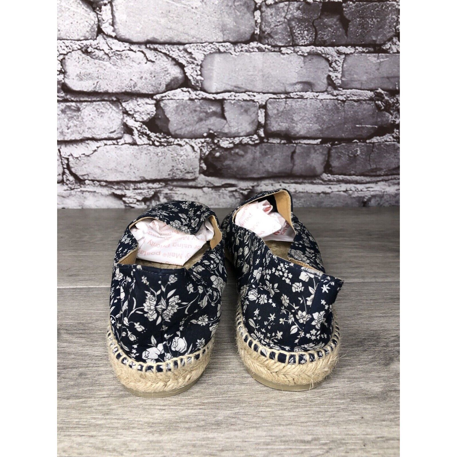 Castaner Castaner Espadrilles Blue Floral Canvas Fabric Slip On Flats Size US 7.5 / IT 37.5 - 4 Thumbnail