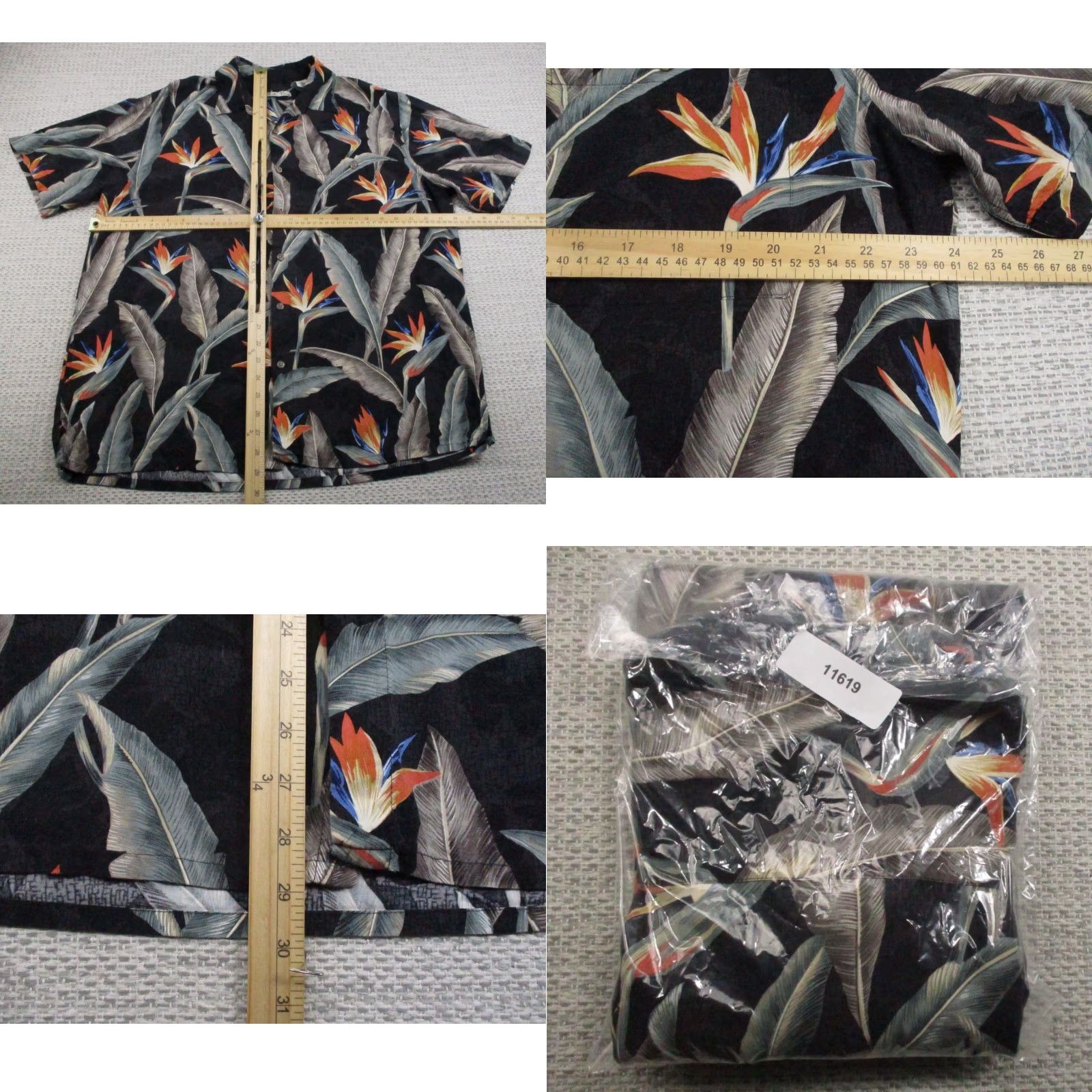 ALOHAS Batik Bay Shirt Mens Large Rayon Hawaiian Tropical Leaf Button Up Aloha Beach Florida Retro Tropical Shirt Mens Large Size US L / EU 52-54 / 3 - 8 Thumbnail
