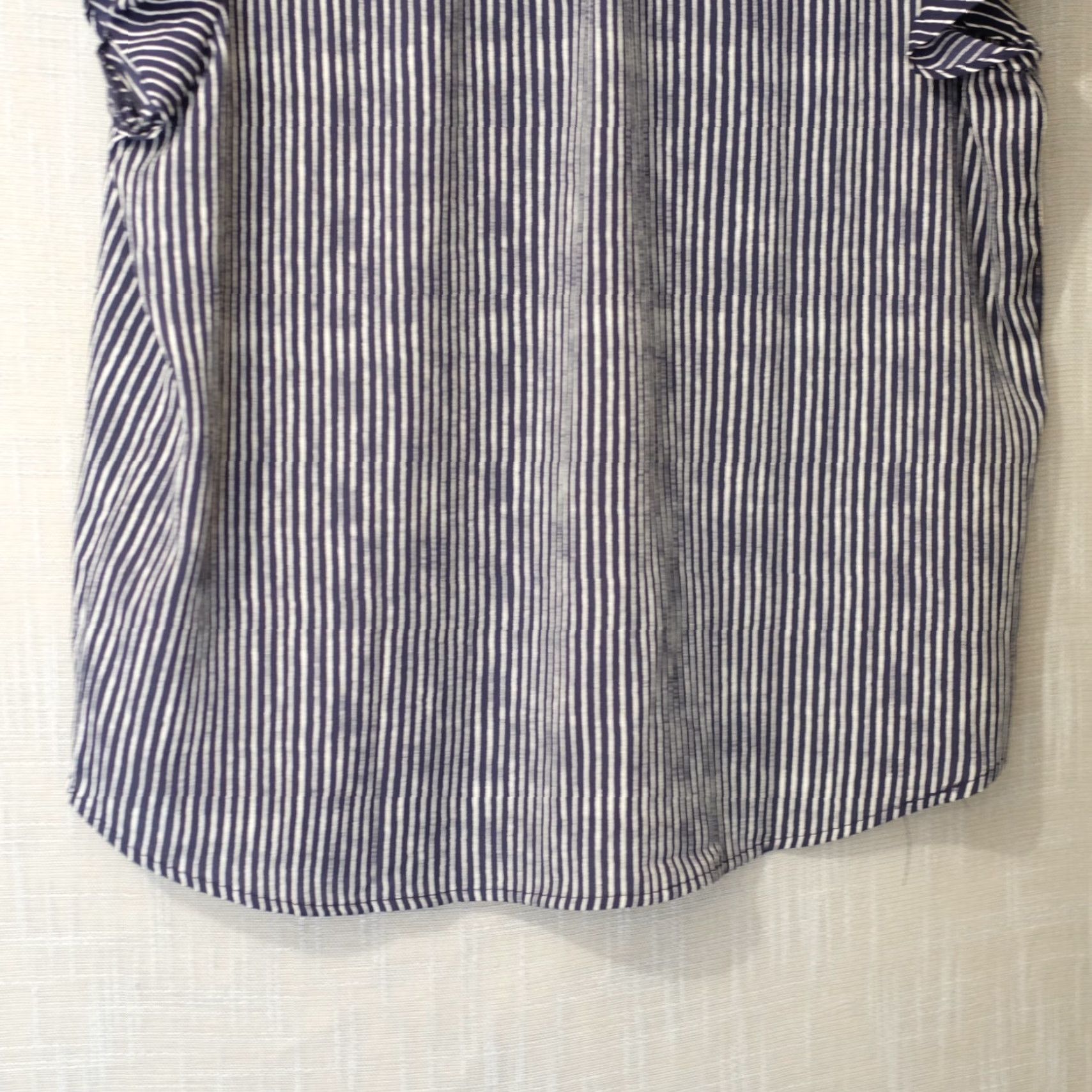 Adrianna Papell Nwot! Adrianna Papell Navy/White Pullover Blouse Semi-Sheer Womens XL Navy/White Striped V-Neck Short Sleeve Casual Workwear Blouse Womens XL Size XL / US 12-14 / IT 48-50 - 6 Thumbnail