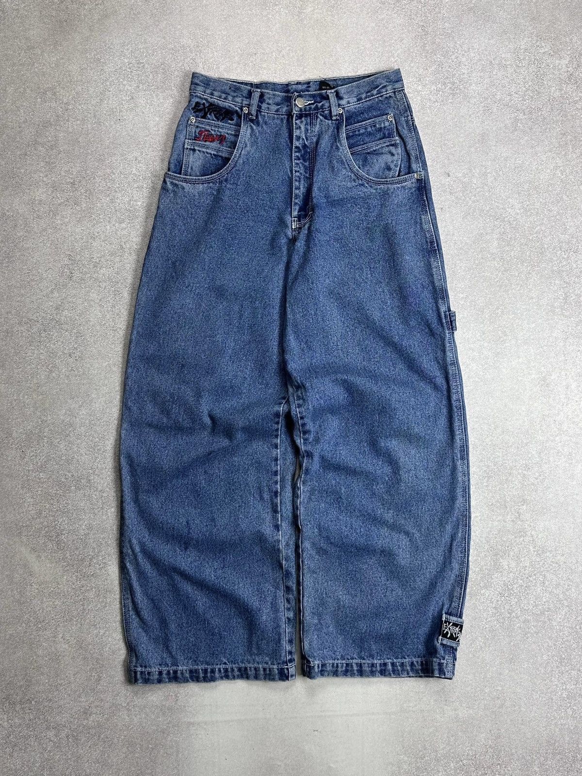 Japanese Brand Vintage JNCO Style Y2K Baggy Flared Jeans Pants 32 Size US 32 / EU 48 - 4 Thumbnail