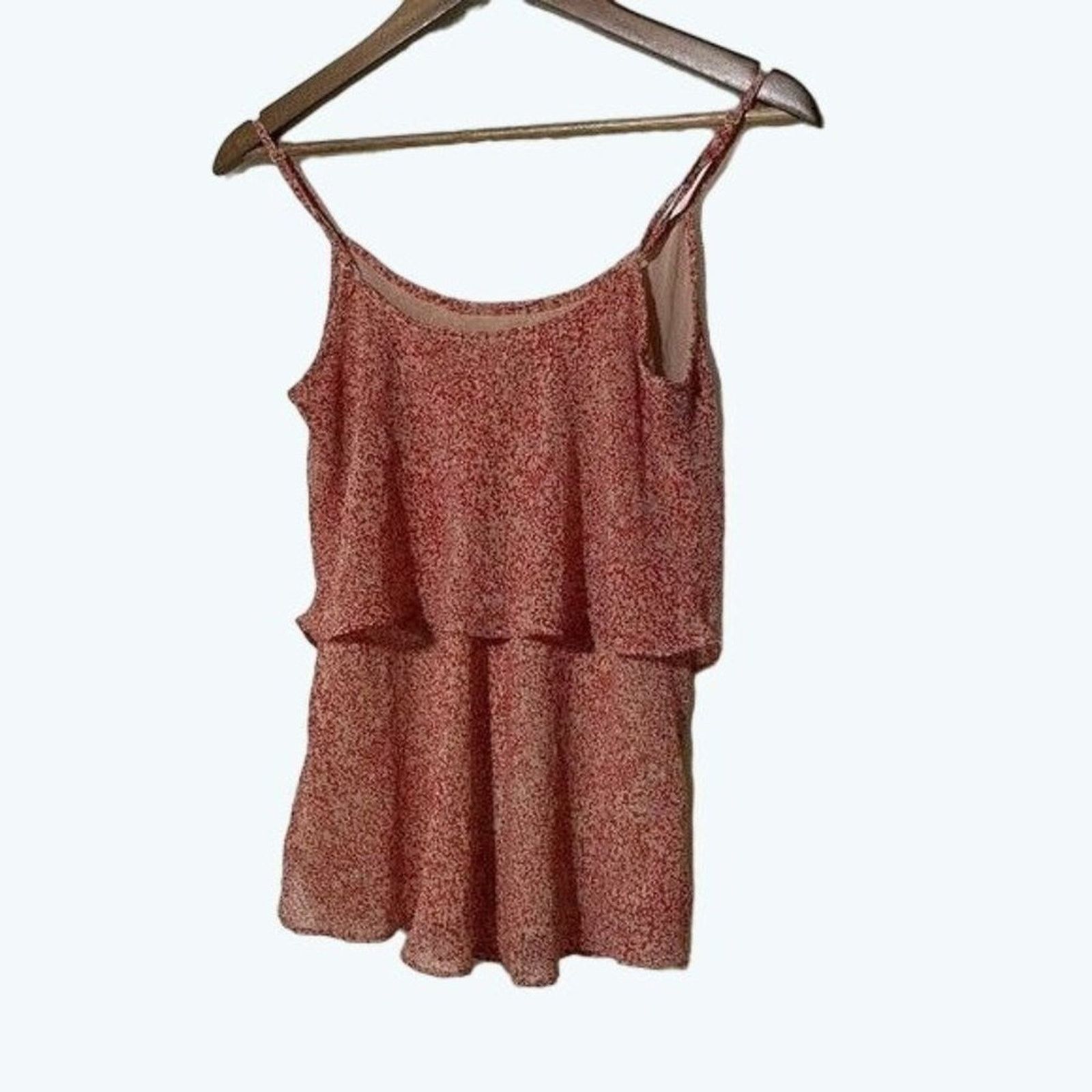 Other Cabi Tank Top Lined Flowy Ruffle Orange Adjustable Straps Size S / US 4 / IT 40 - 5 Thumbnail