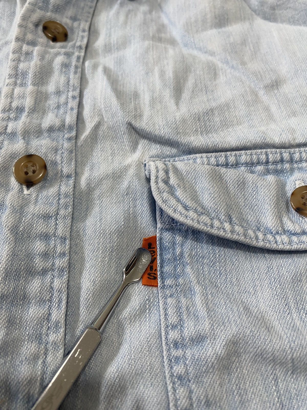 Levi's Vintage Clothing Vintage cowboy baby blue levis shirt button up 90s Size US M / EU 48-50 / 2 - 6 Thumbnail