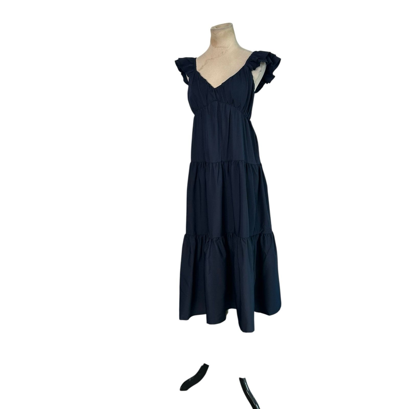 Shein Shein navy blue tiered midi dress size medium Size M / US 6-8 / IT 42-44 - 8 Thumbnail