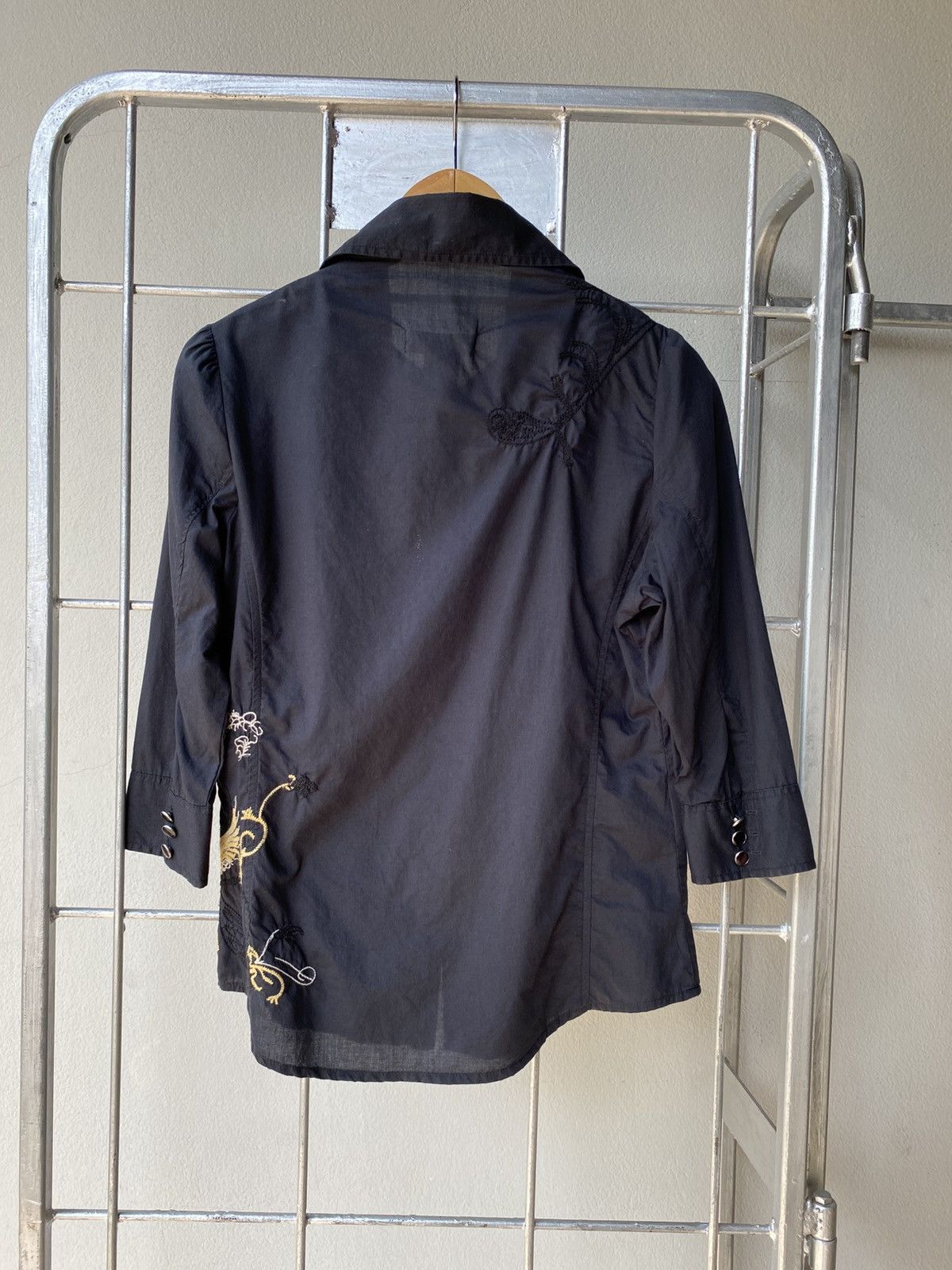 Diesel DIESEL Black Embroidered Button-Up Shirt Size XS / US 0-2 / IT 36-38 - 10 Thumbnail