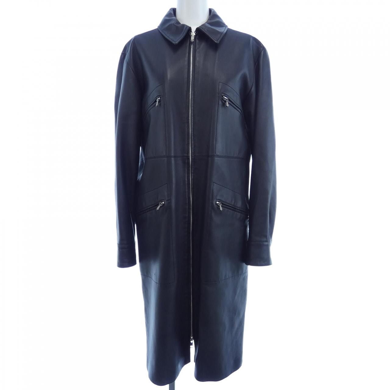 Hermes Hermes Hermes Lambskin Coat Leather Outerwear DUTY FREE for USA Size ONE SIZE - 1 Thumbnail