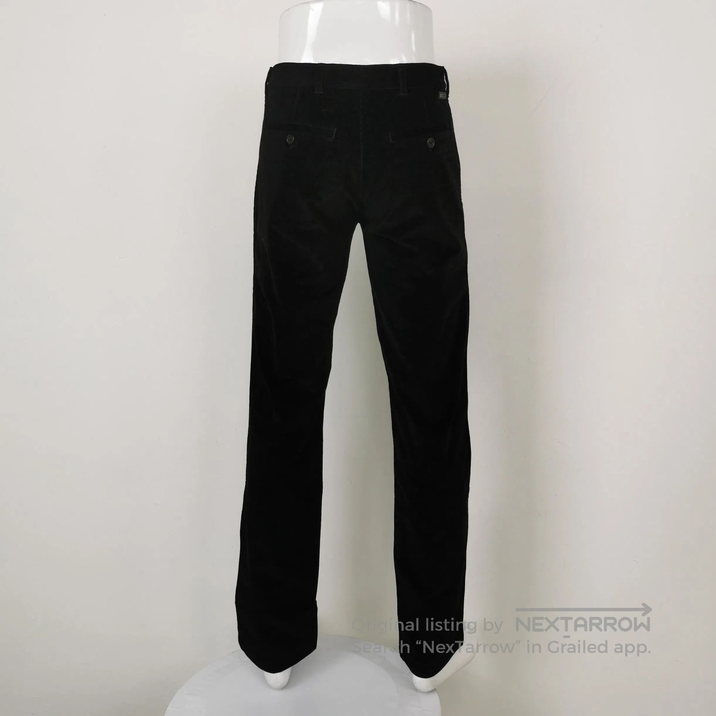 Prada Prada Logo Cotton Trousers in Black . Size 41" - 2 Thumbnail