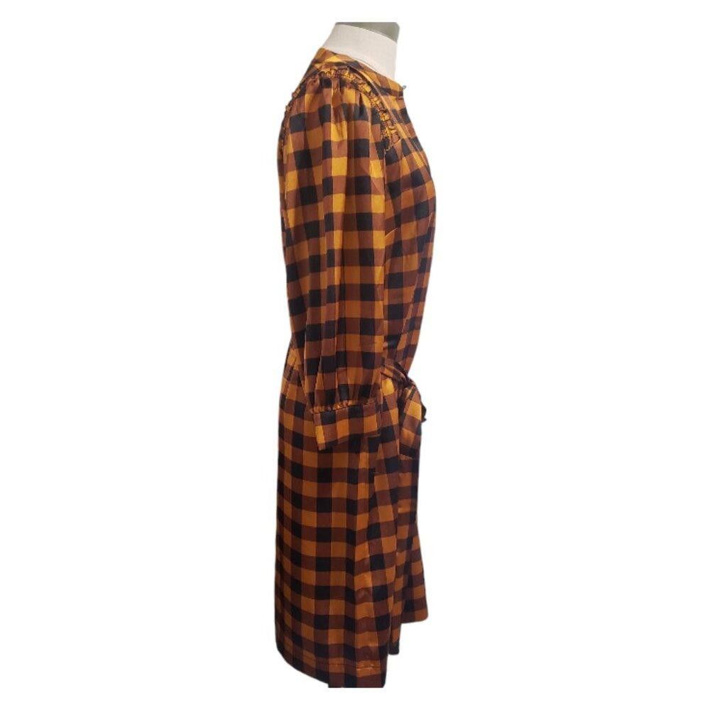 Scotch & Soda CT1945 Scotch & Soda NWT Copper & Black Checkered Dress S Size S / US 4 / IT 40 - 4 Thumbnail