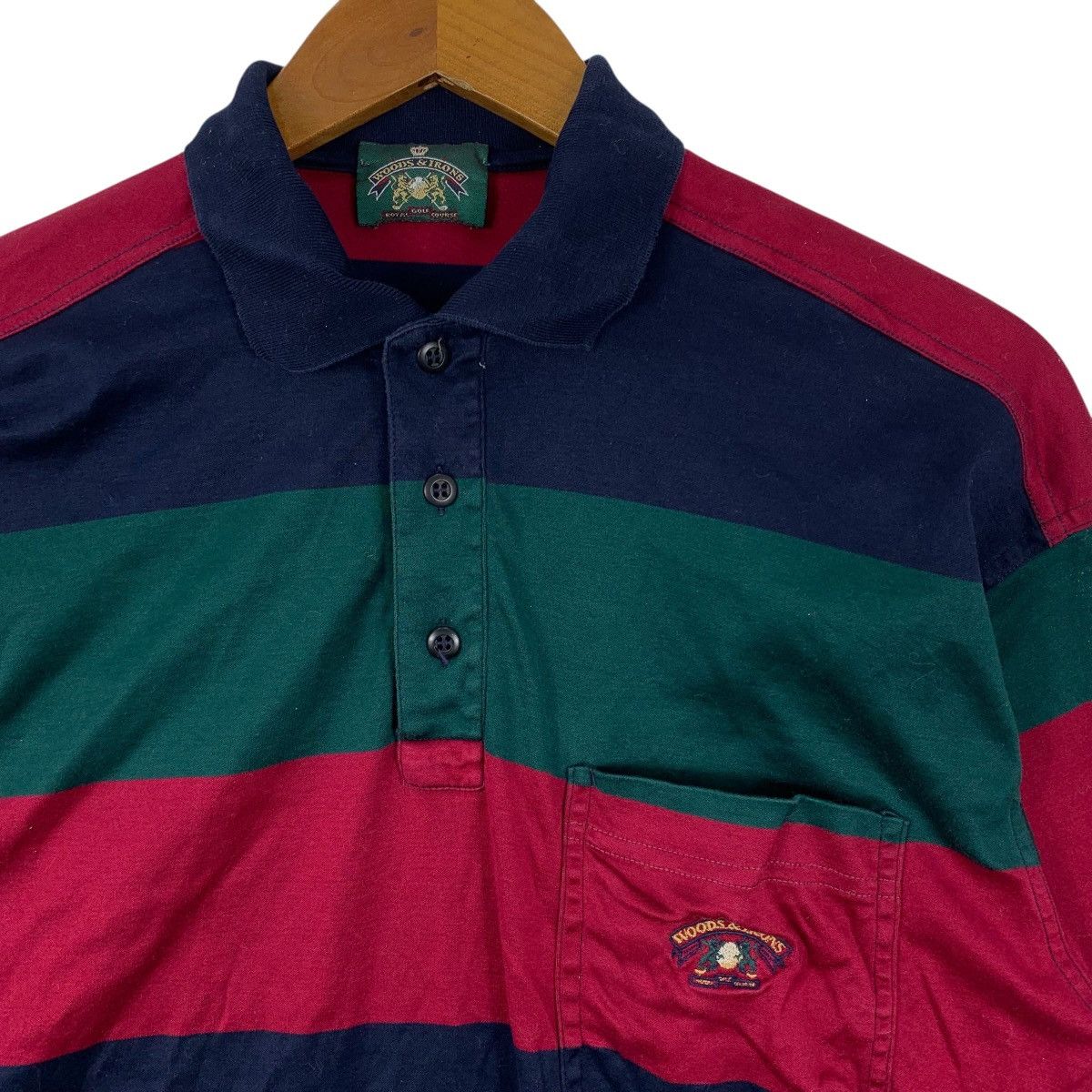 Vintage Vintage WOODS AND IRONS RoyalGolf Course Italy Collar Tshirt Size US L / EU 52-54 / 3 - 3 Thumbnail