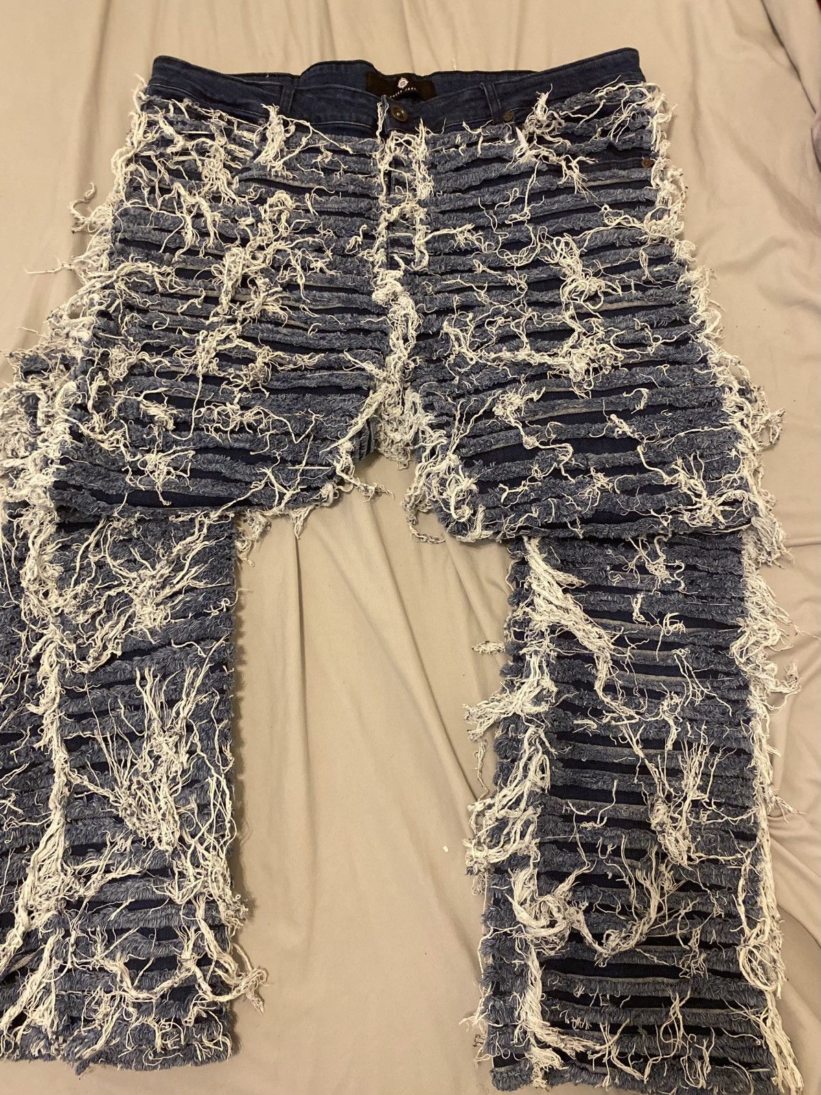 Other Focus mens stacked jeans ripped Size US 40 / EU 56 - 3 Thumbnail