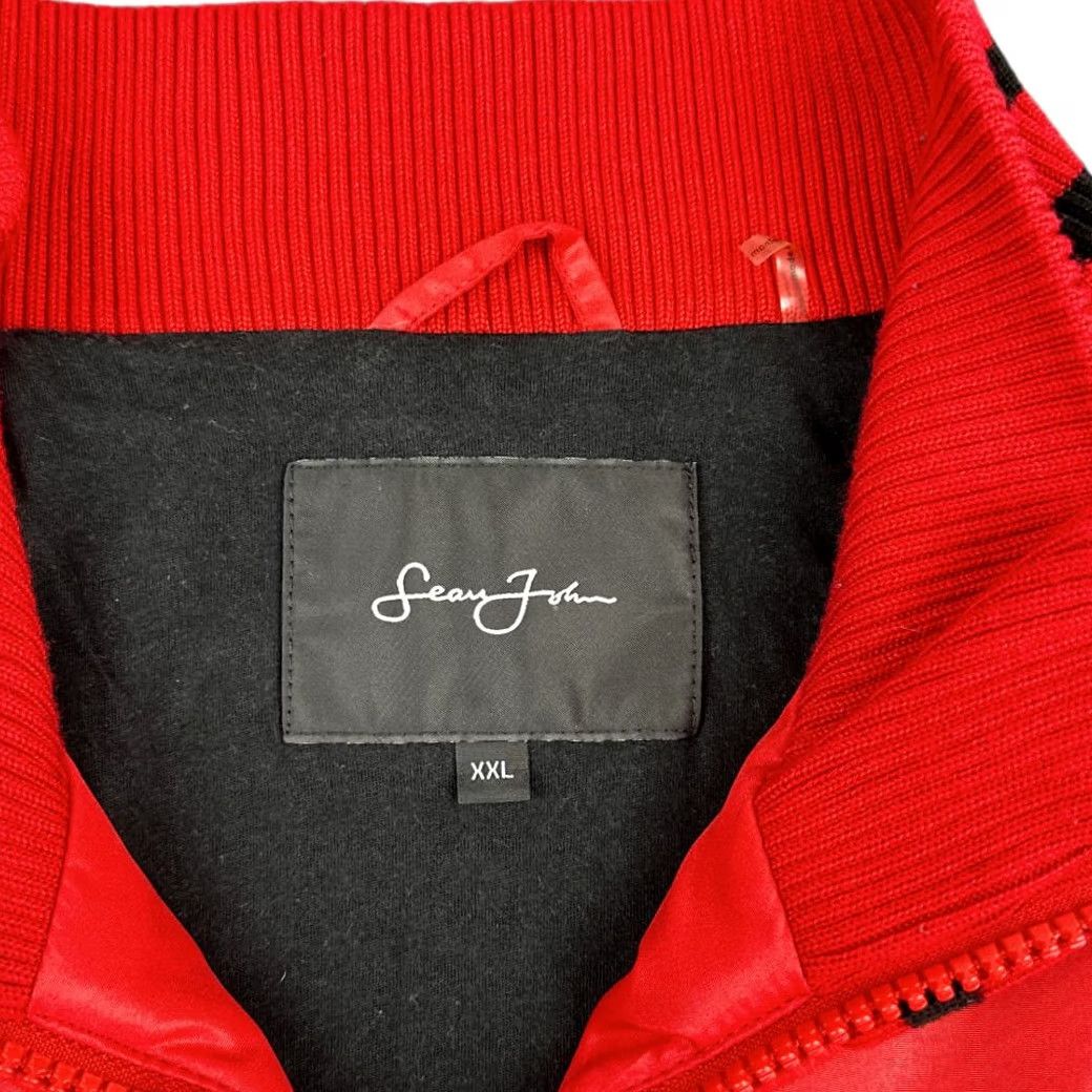 Sean John Sean John Jacket Adult 2XL Red Satin Track Bomber Striped Trim Logo Embroidered 90s Hip Hop Vintage: No Size US XXL / EU 58 / 5 - 6 Thumbnail