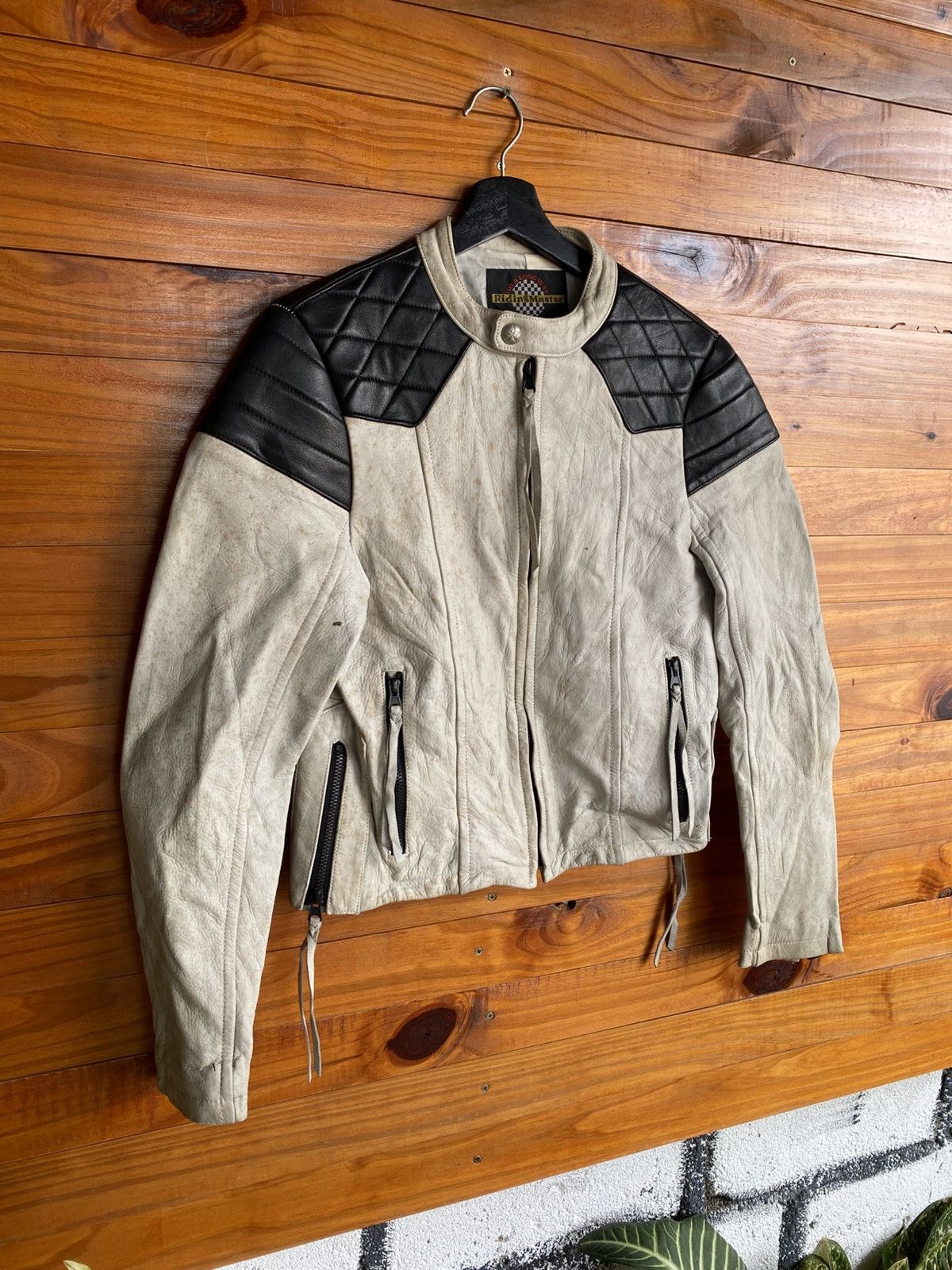 Vintage Rich Master Y2 Leather Motorcycle Cream Black Café Racer Size US S / EU 44-46 / 1 - 5 Thumbnail