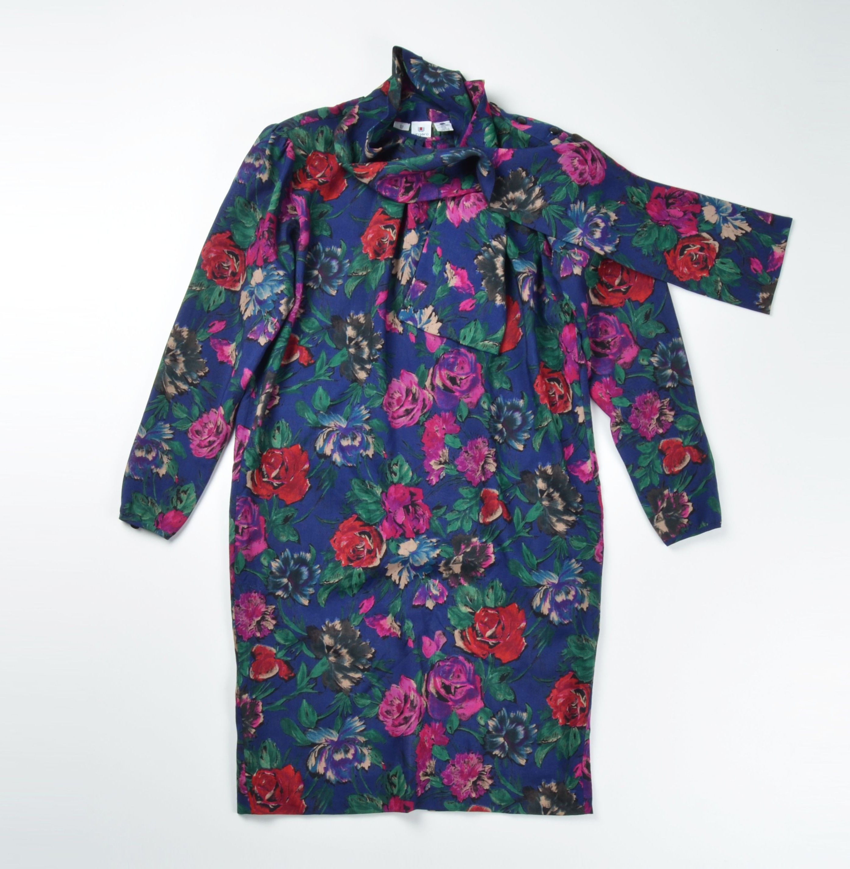 Ungaro Paris Vintage Ungaro Ter Floral Pussy Bow Secretary Midi Dress Size M / US 6-8 / IT 42-44 - 4 Thumbnail