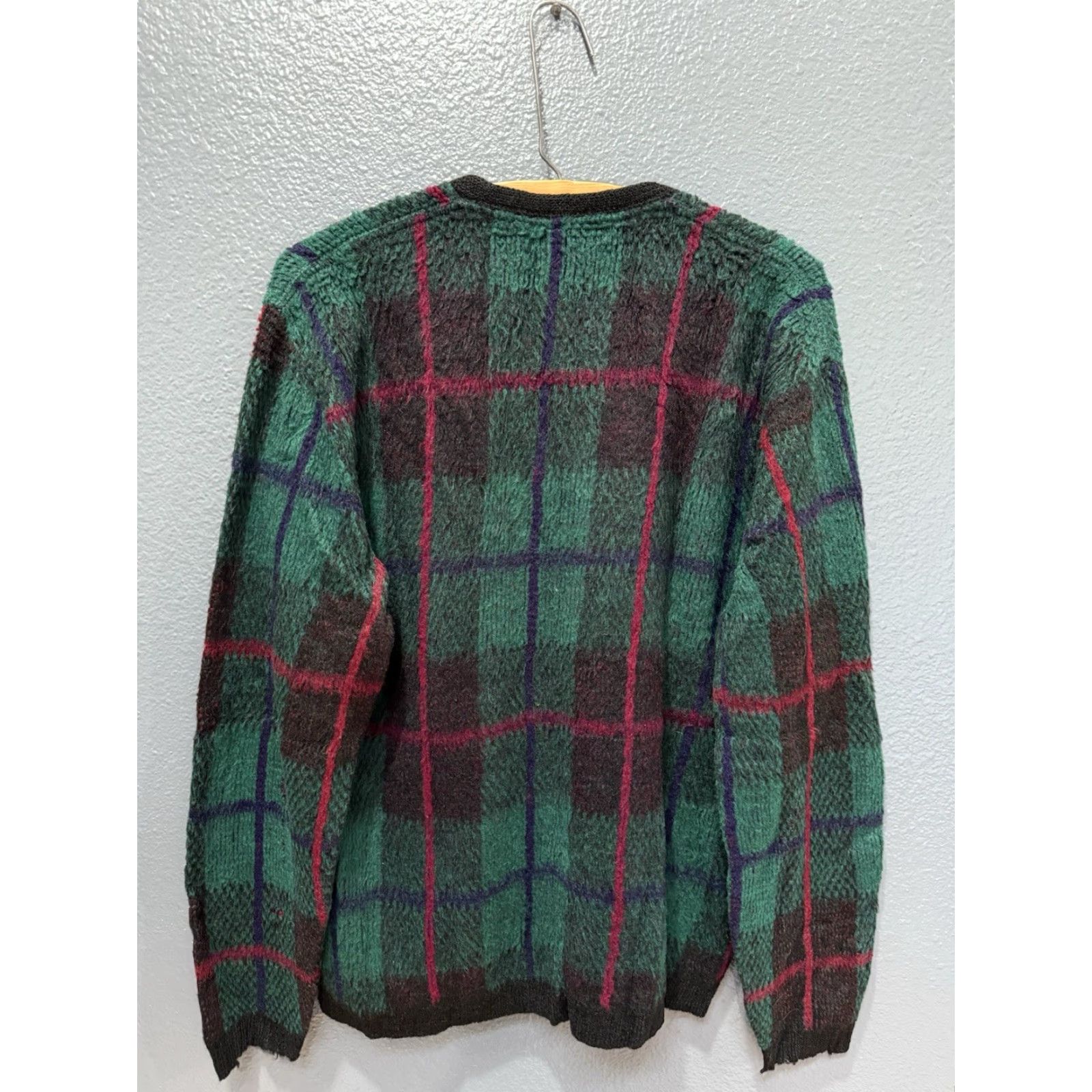 Vintage VINTAGE Campus Mohair Plaid Sweater N Neck Mens L USA Made Size US L / EU 52-54 / 3 - 5 Thumbnail