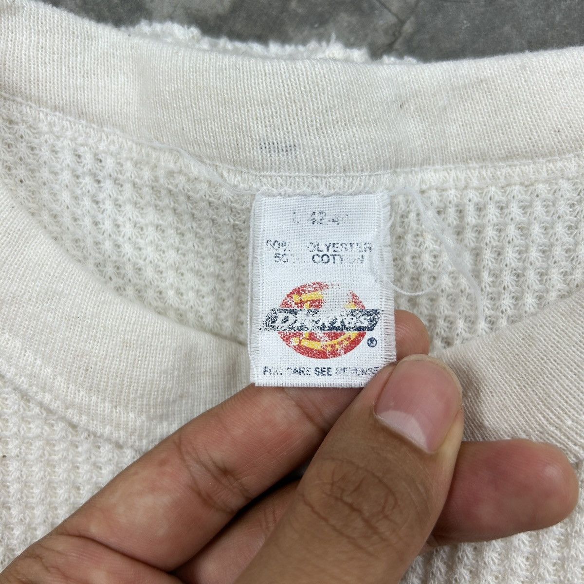 Dickies × Vintage 1990s Dickies Waffle Heat Sweater Size US L / EU 52-54 / 3 - 12 Thumbnail