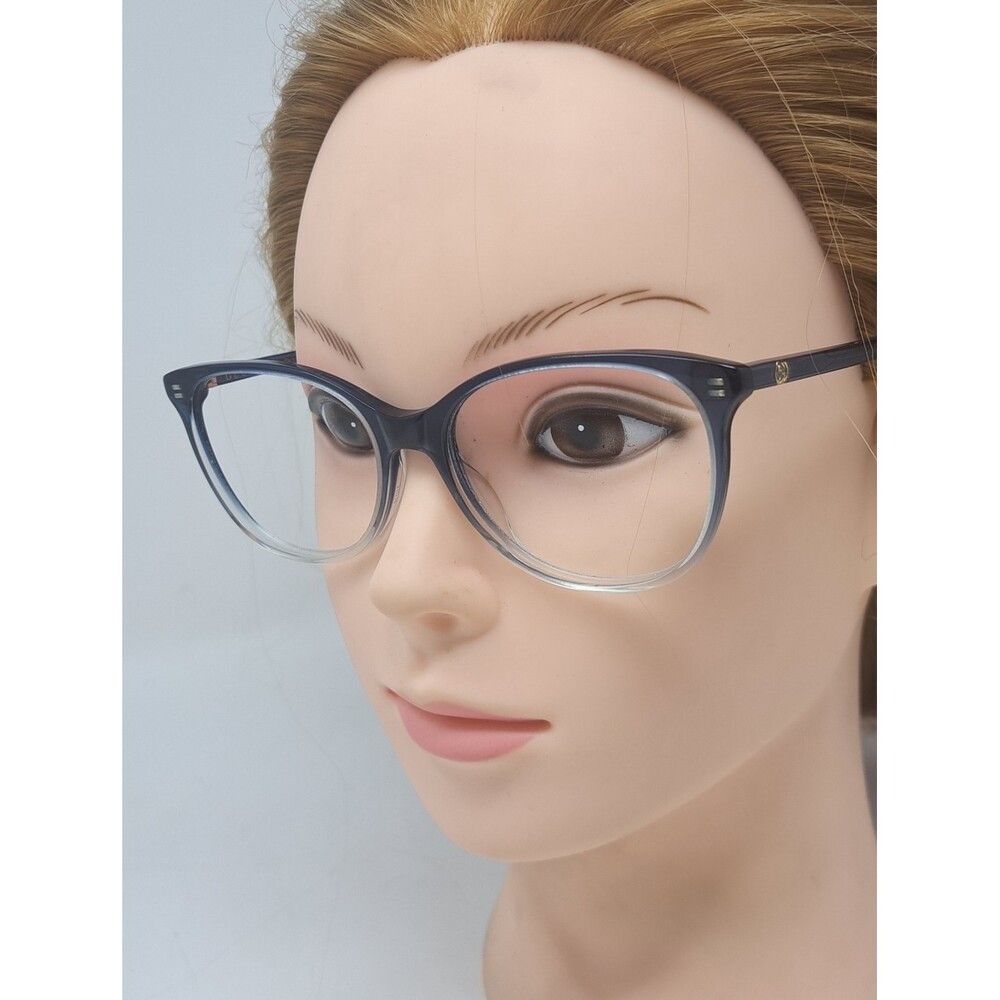Gucci Gucci Women's Glasses Frames Blue Transparent Oval GG0550O Size ONE SIZE - 9 Thumbnail