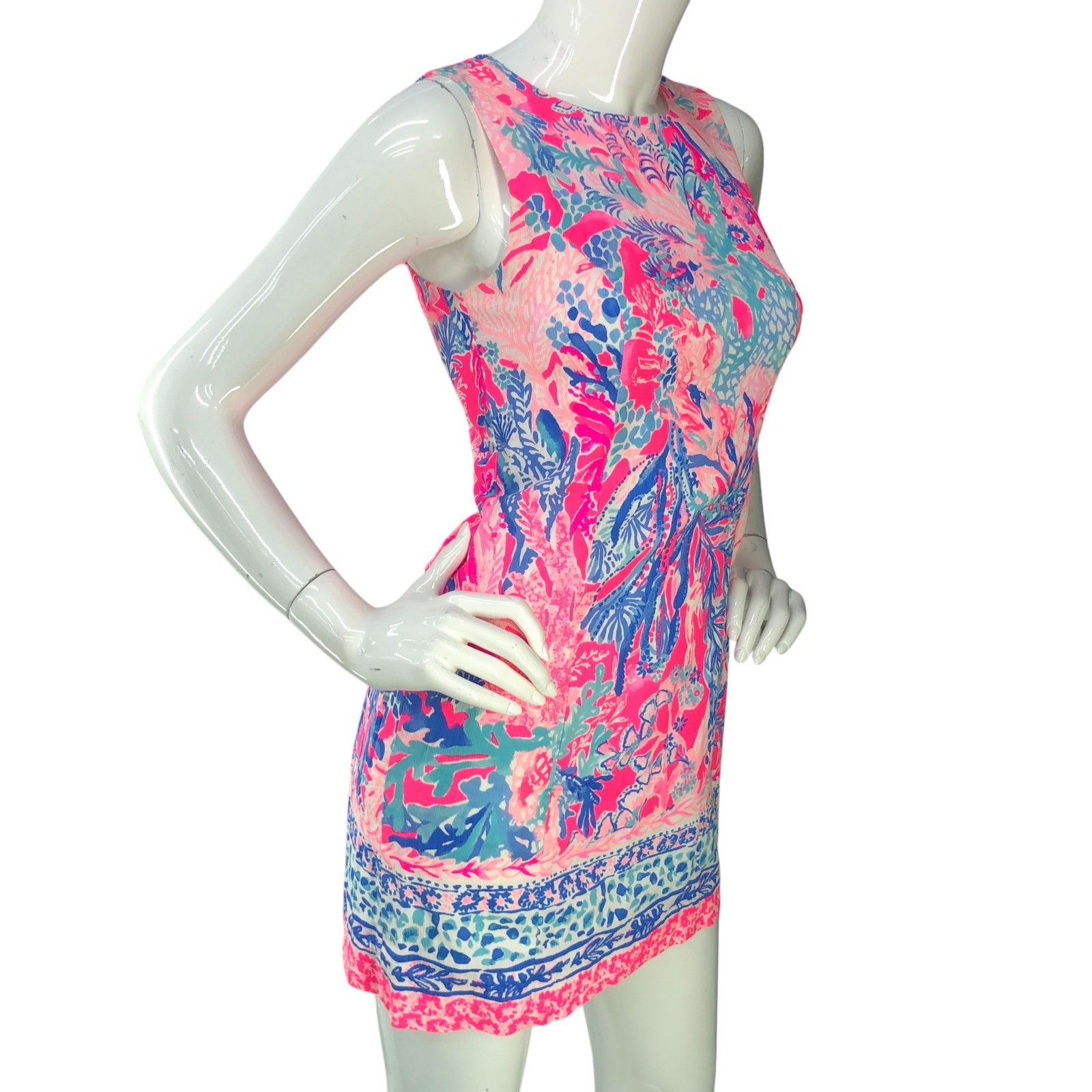 Lilly Pulitzer Lilly Pulitzer 00 Dress Mila Shift Coral Resort Sleeveless Size XXS / US 00 / IT 34 - 10 Thumbnail