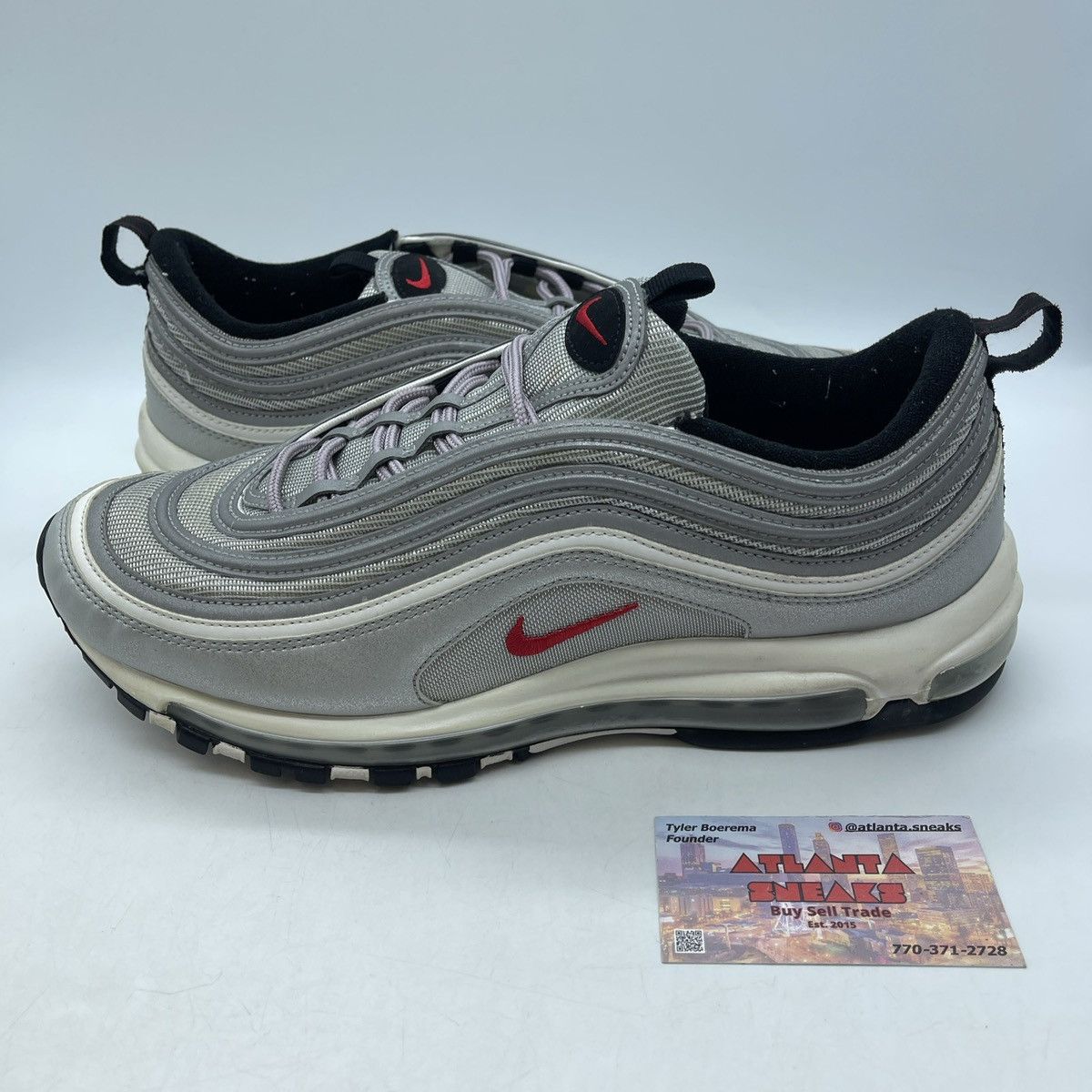 Nike Air max 97 silver bullet Size US 12 / EU 45 - 1 Thumbnail