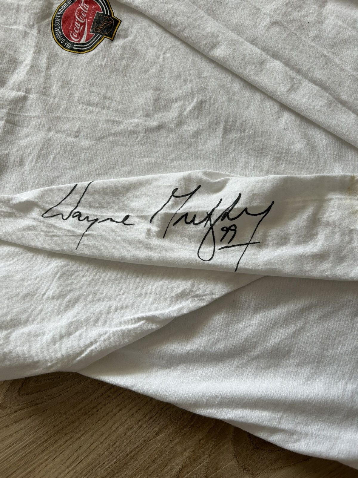 Other RARE! Autograph Wayne Gretzky NHL Coca Cola Promo LS Vintage Size US XL / EU 56 / 4 - 2 Thumbnail