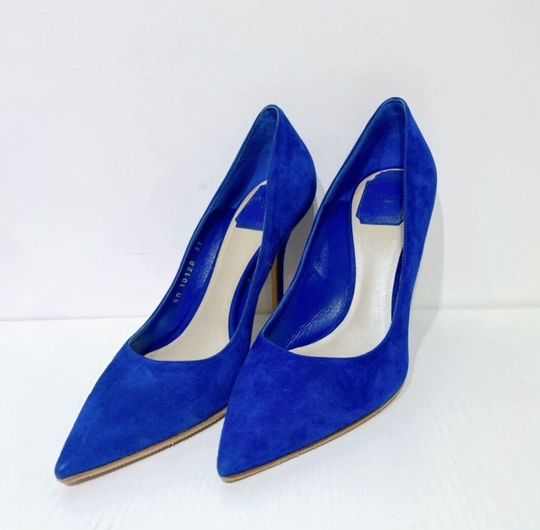 Dior Dior Royal Blue Suede High Heels Size 37 Size US 6 / IT 36 - 1 Thumbnail