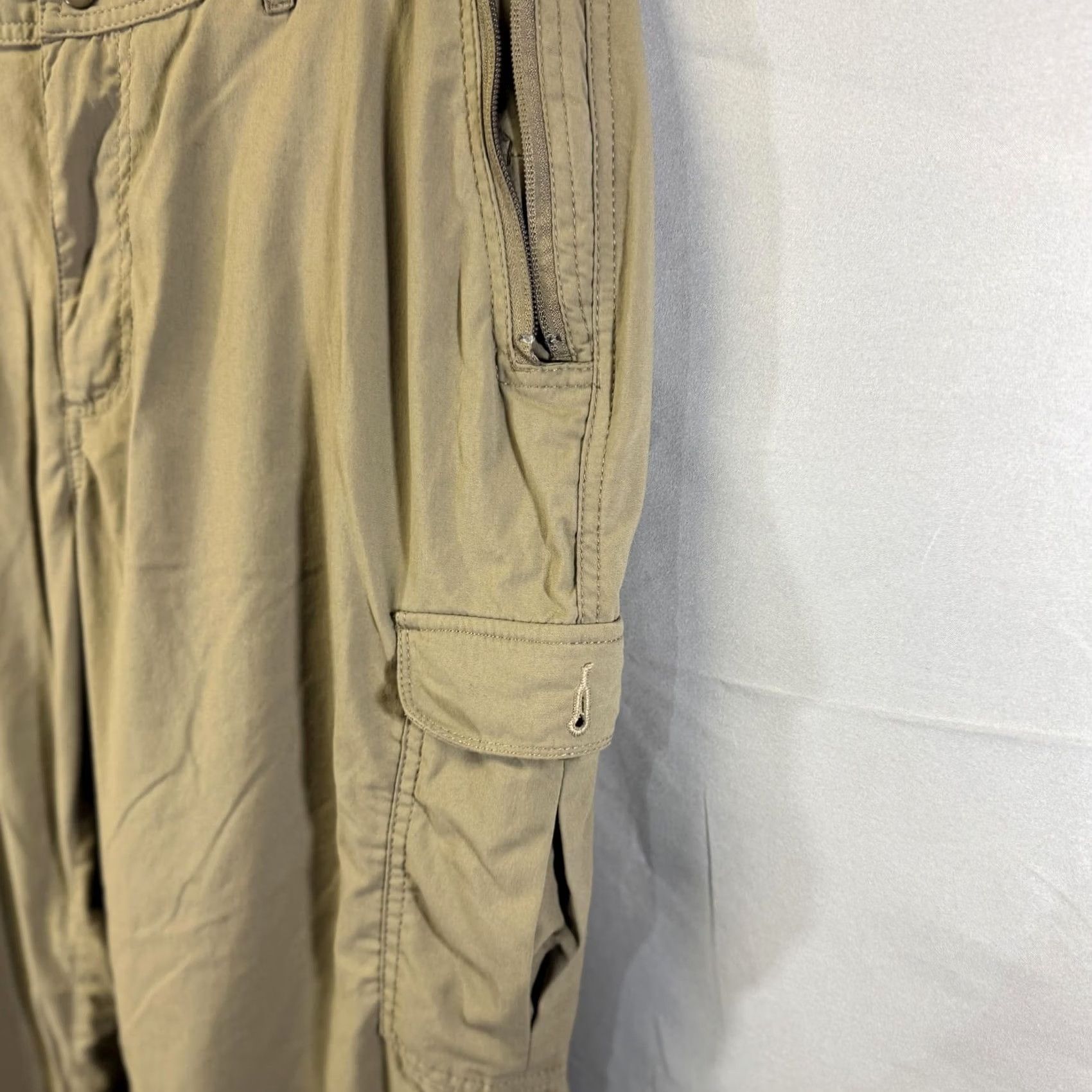 Vintage Clothing Arts P^Cubed Pick-Pocket Proof Travel Cargo Pants Womens 12 Khaki Beige Nylon Spandex Zip Fly Pocket Pants Travel Mens? Size 34" / US 12 / IT 48 - 4 Thumbnail