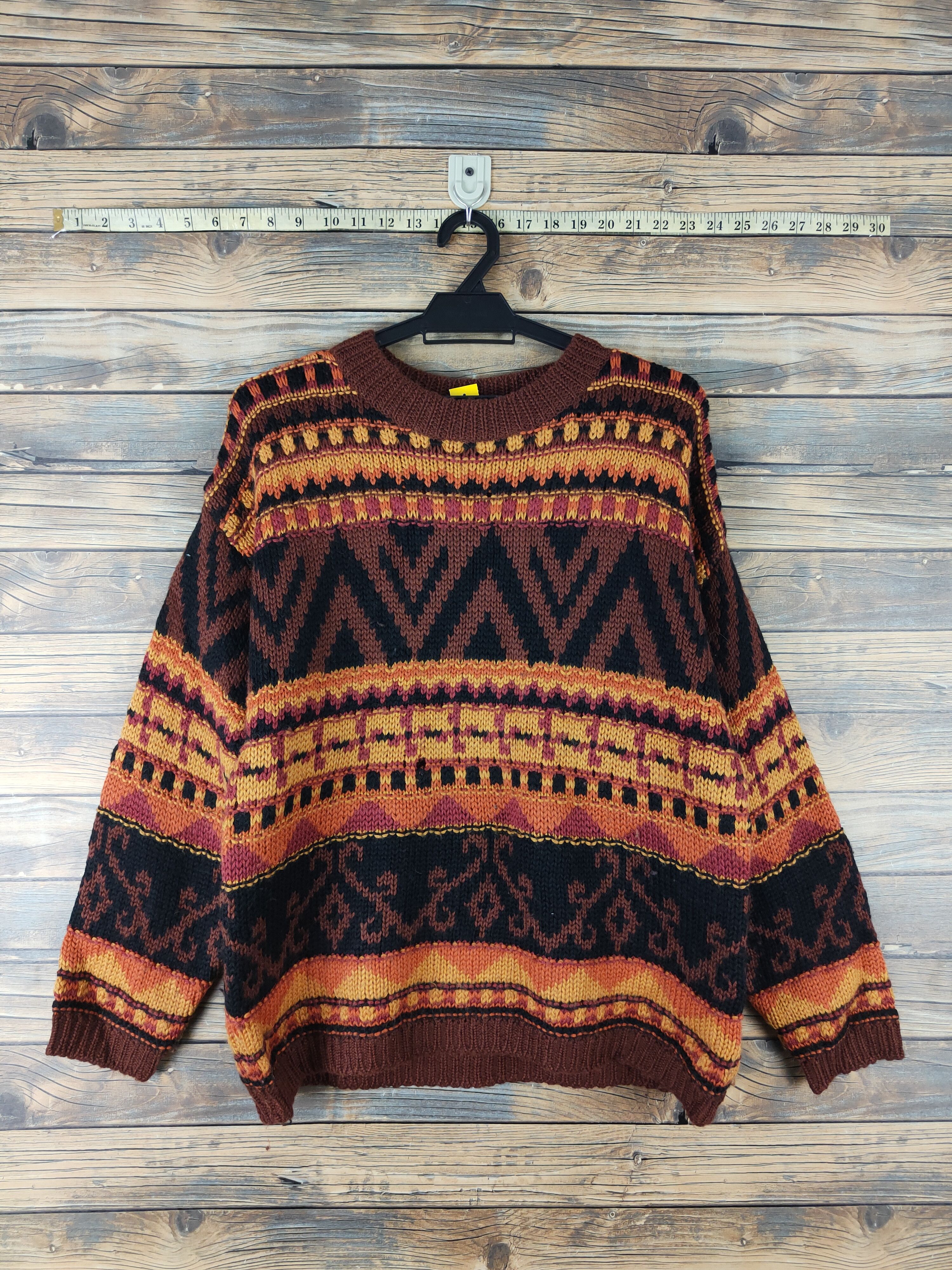 Together! Brown Orange Knitwear Sweaters #W1540