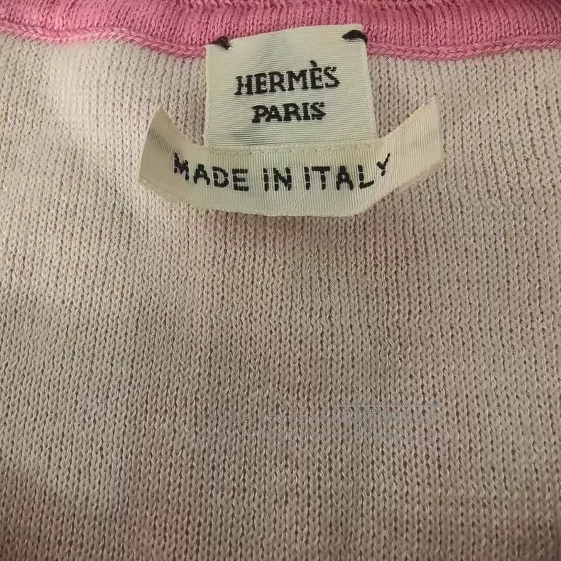 Hermes Hermes Pink Pig Nose Cashmere Knit Short Sleeve Size S / US 4 / IT 40 - 3 Thumbnail