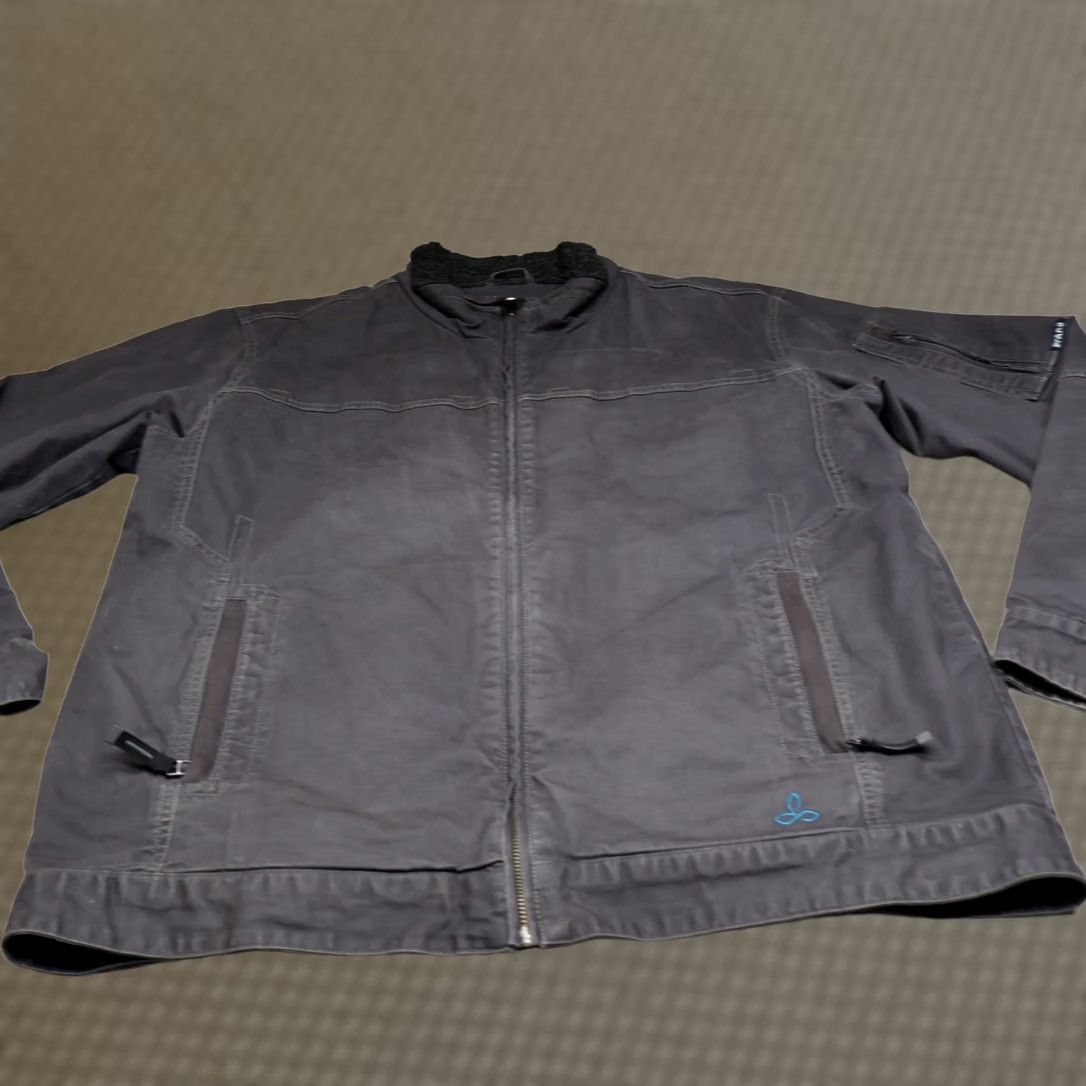 Prana Prana Jacket Mens XL Grey Canvas Full Zip Utility Field Outdoor Size US XL / EU 56 / 4 - 1 Thumbnail