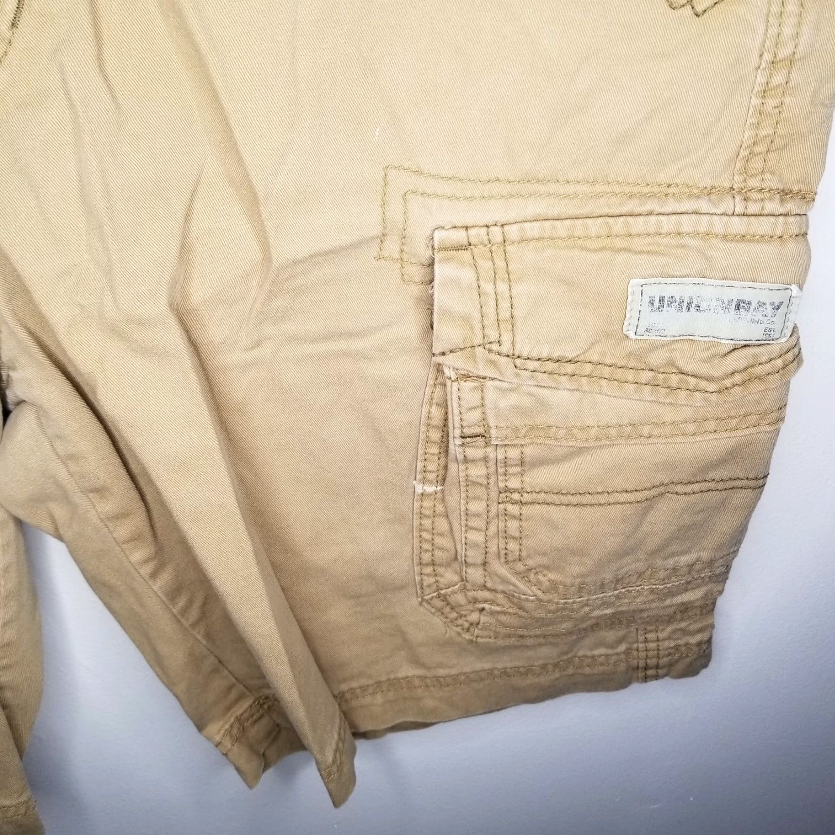 Vintage VINTAGE Union Bay Cargo Shorts Mens Khaki 38 Beige Size 38 Drawstring & Pockets Mens Size US 38 / EU 54 - 2 Thumbnail