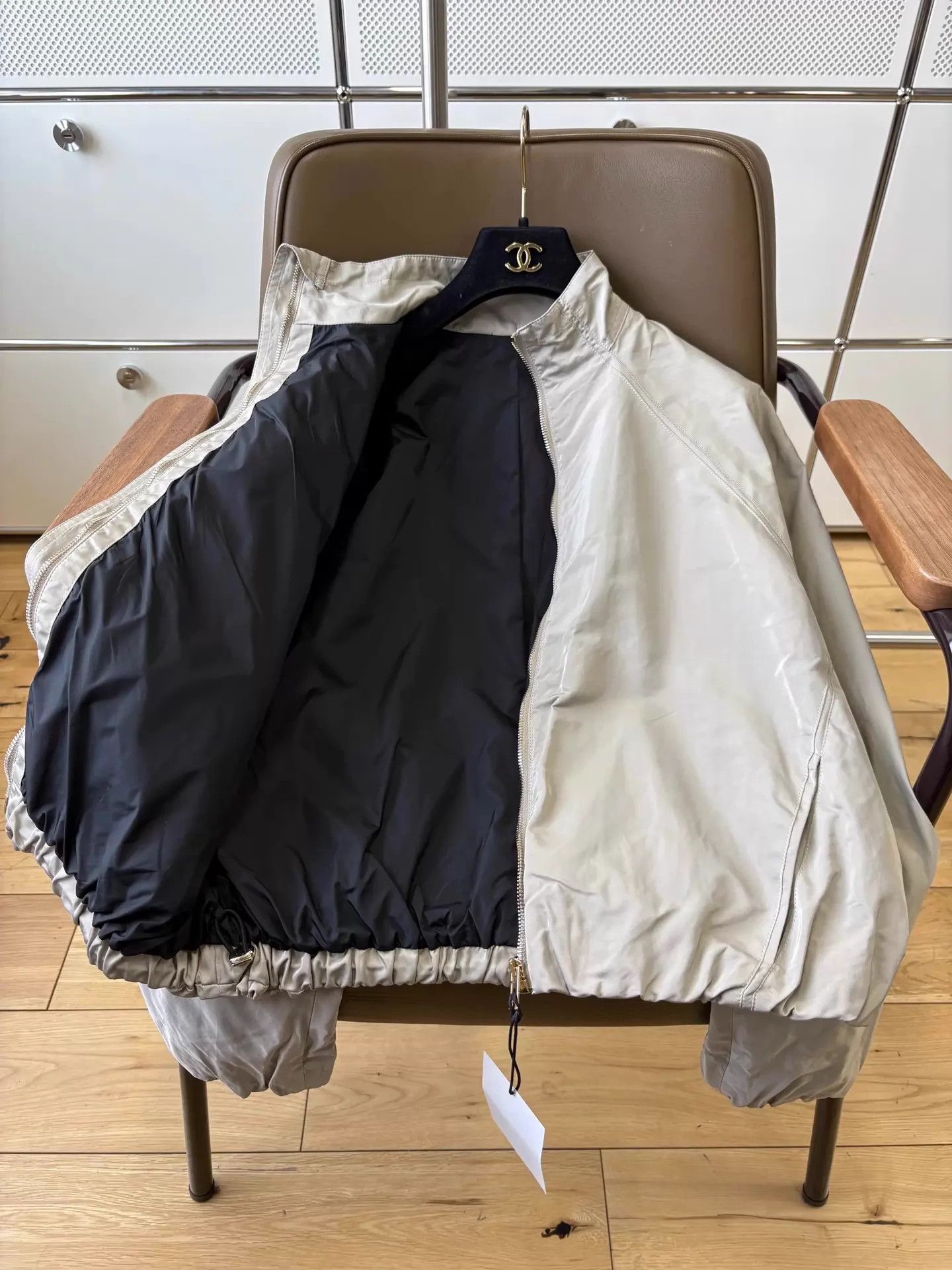Alaia Alaia Beige High Neck Oversized Zip-Up Women's 36 Jacket Size XS / US 0-2 / IT 36-38 - 3 Thumbnail