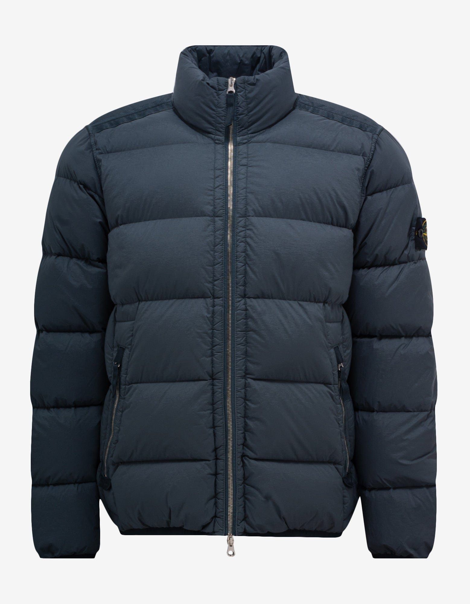 image of Stone Island Grey Down Jacket, Men's (Size 2XL)