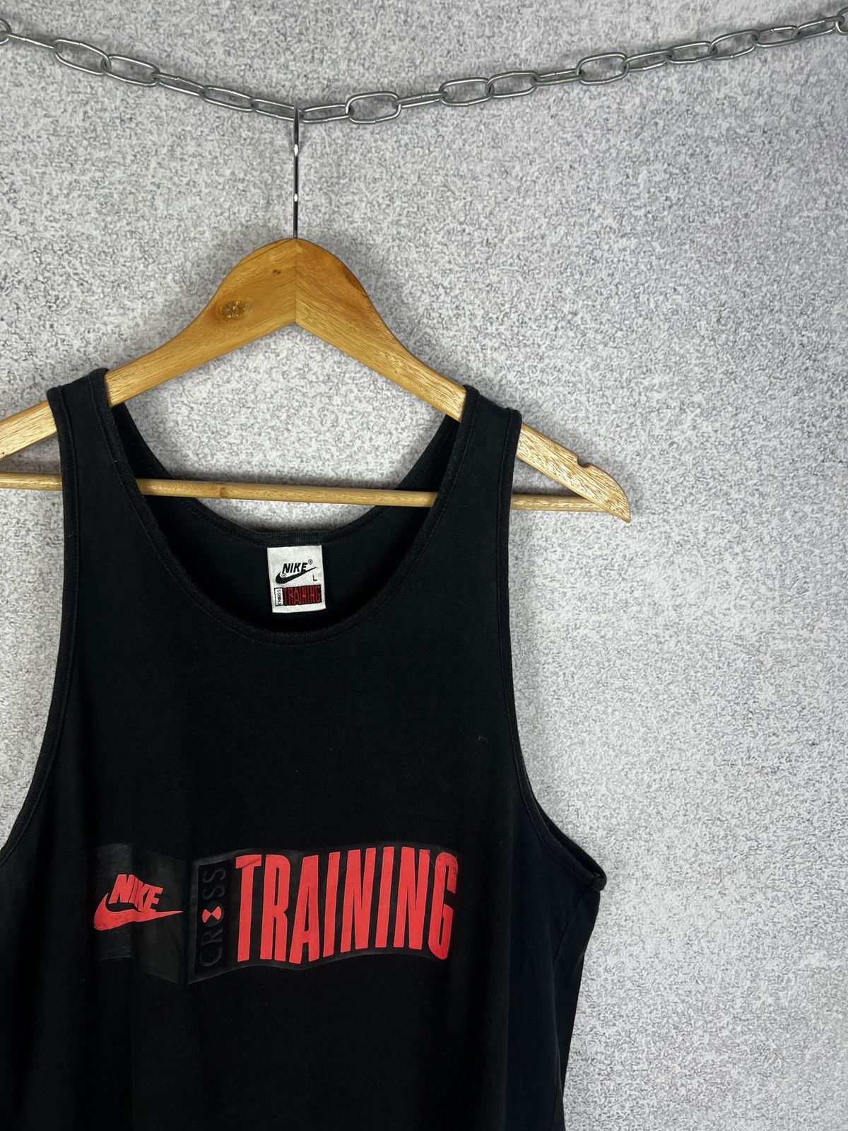Nike Vintage 80s Nike Cross Training Tank Top Big Logo Swoosh Tee Size US L / EU 52-54 / 3 - 2 Thumbnail