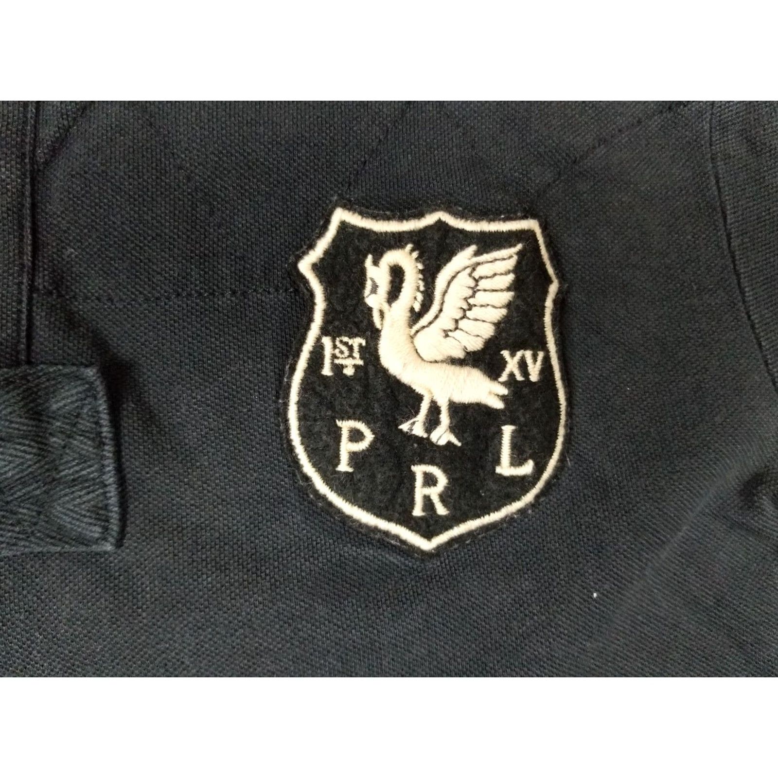 Ralph Lauren VINTAGE Ralph Lauren Polo BLACK Short Sleeve Polo Shirt L Mens Polo Shirt Black Cotton Button 1960s 70s 80s Retro USA Horse Tie Size US L / EU 52-54 / 3 - 5 Thumbnail