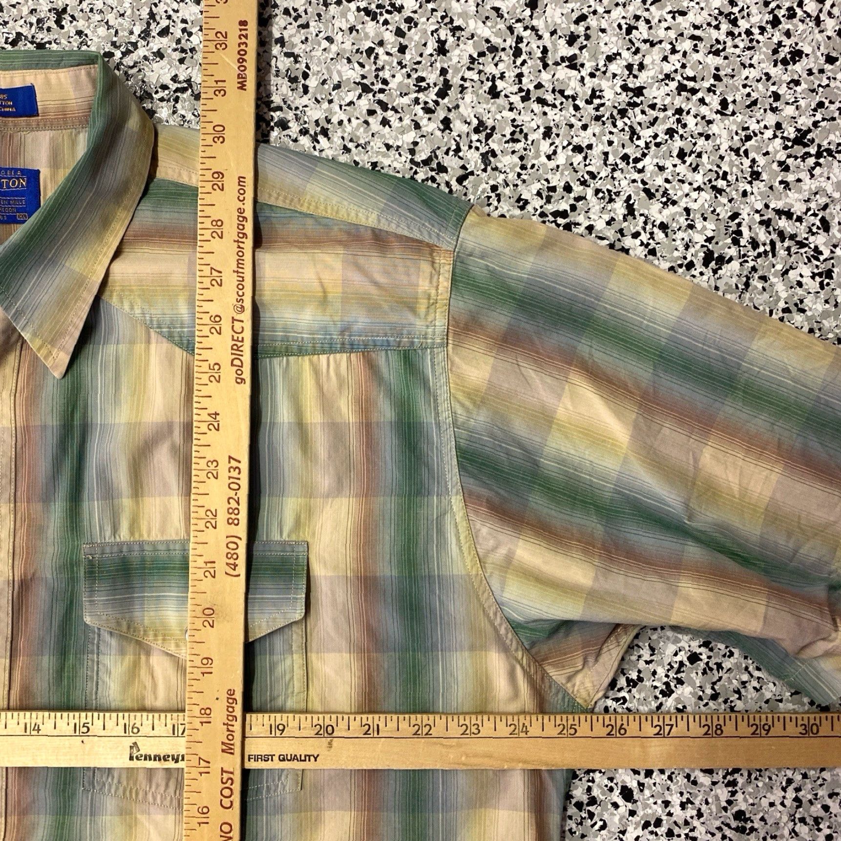 Pendleton Pendleton Shirt Mens XL Green Cotton Pearl Snap Button-Up Western Wear Solid Long Sleeve Size US XL / EU 56 / 4 - 3 Thumbnail