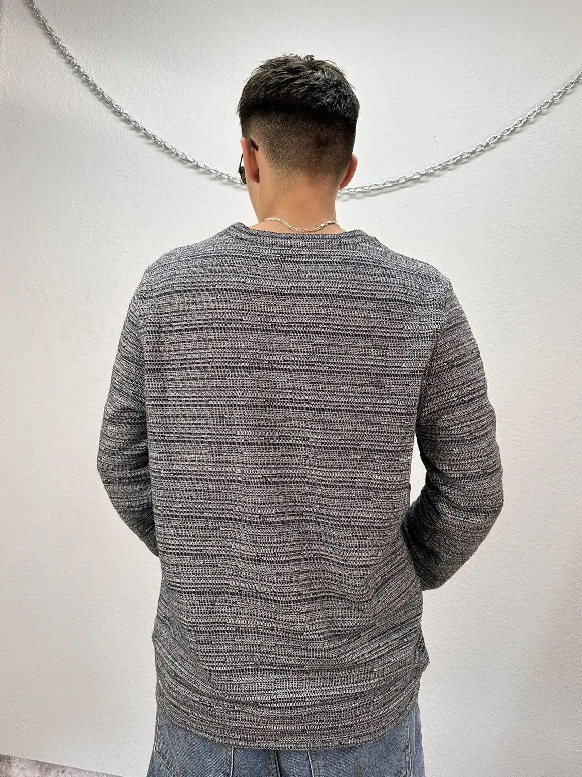 Japanese Brand × Vintage Vintage Y2K A.P.C gothic Distressed Faded Effect sweater Size US XL / EU 56 / 4 - 10 Thumbnail