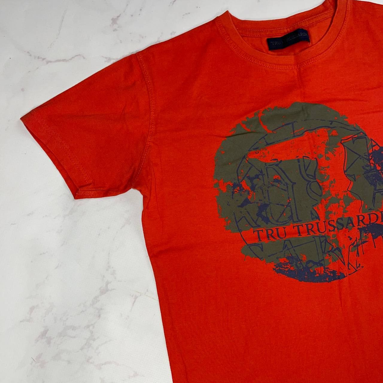 Trussardi Trussardi Big Logo Luxury Short Sleeve T Shirt Red Size S Size US S / EU 44-46 / 1 - 5 Thumbnail