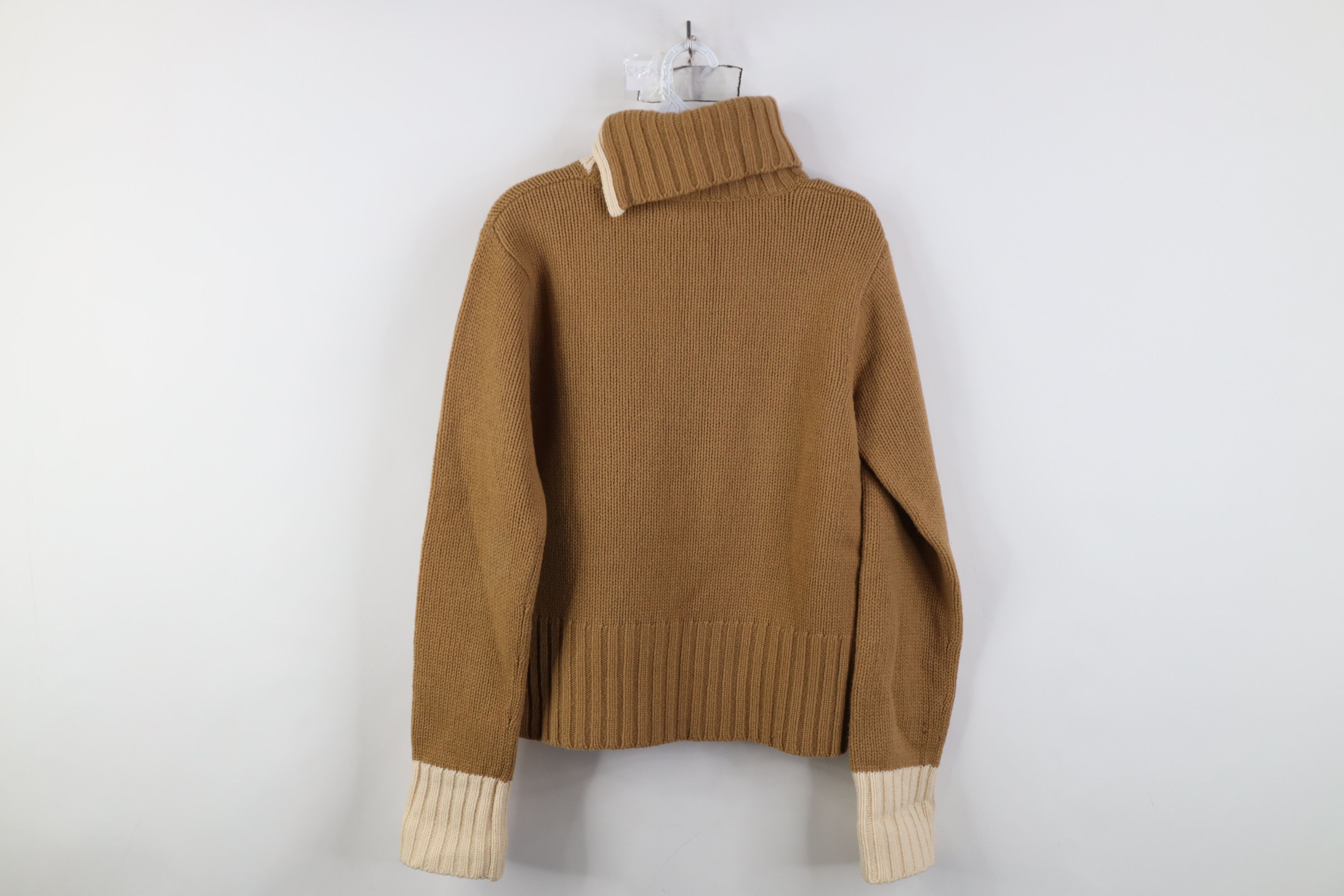 DKNY Vintage 90s Y2K DKNY Cropped Lambswool Turtleneck Sweater Size L / US 10 / IT 46 - 10 Thumbnail