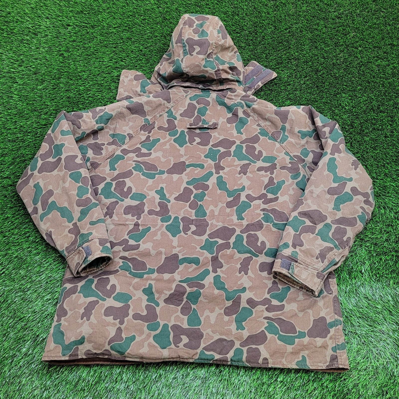 VTG 80s Woolrich Duck Hunter Camo Hooded Parka Jacket XL USA