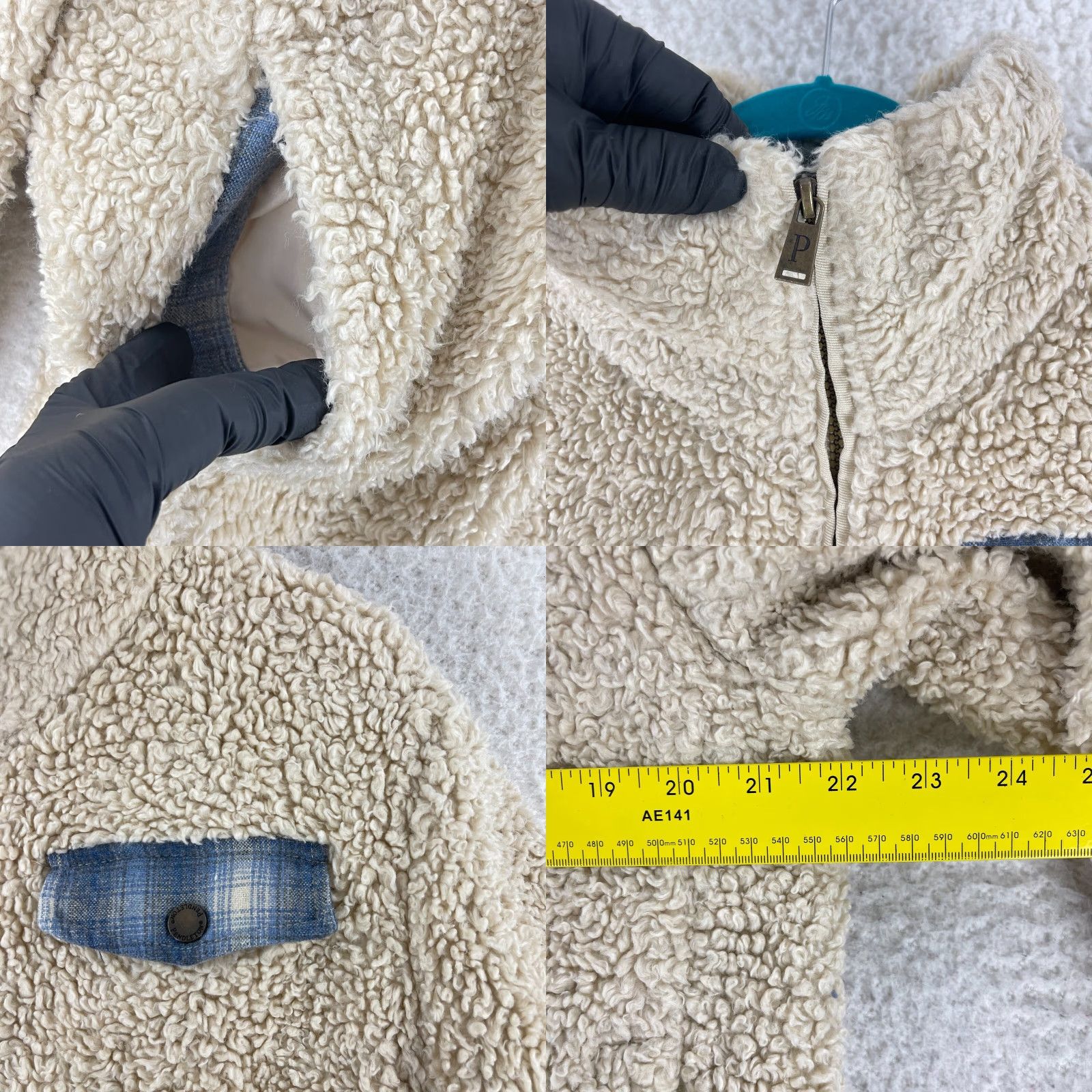 Pendleton Pendleton Ivory Fleece Jacket Womens Large Full Zip Sherpa Lined Casual City Classic Outdoor Size L / US 10 / IT 46 - 8 Thumbnail