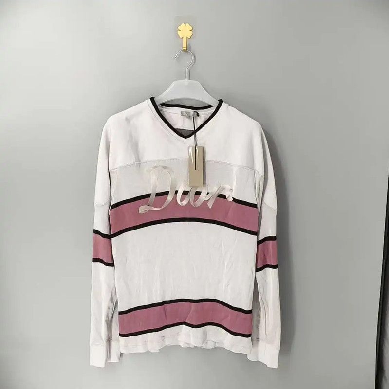 Dior Dior Pink Cotton Long Sleeve Men's T-Shirt 0089 Size US M / EU 48-50 / 2 - 1 Thumbnail