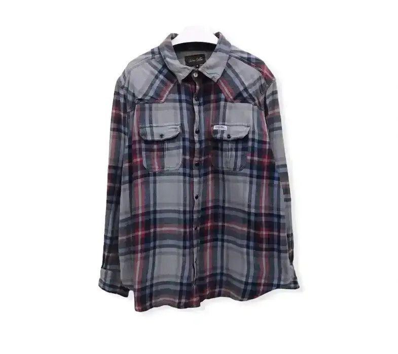 image of Santoria Bellina Plaid Tartan Flannel Shirt, Men's (Size Large)